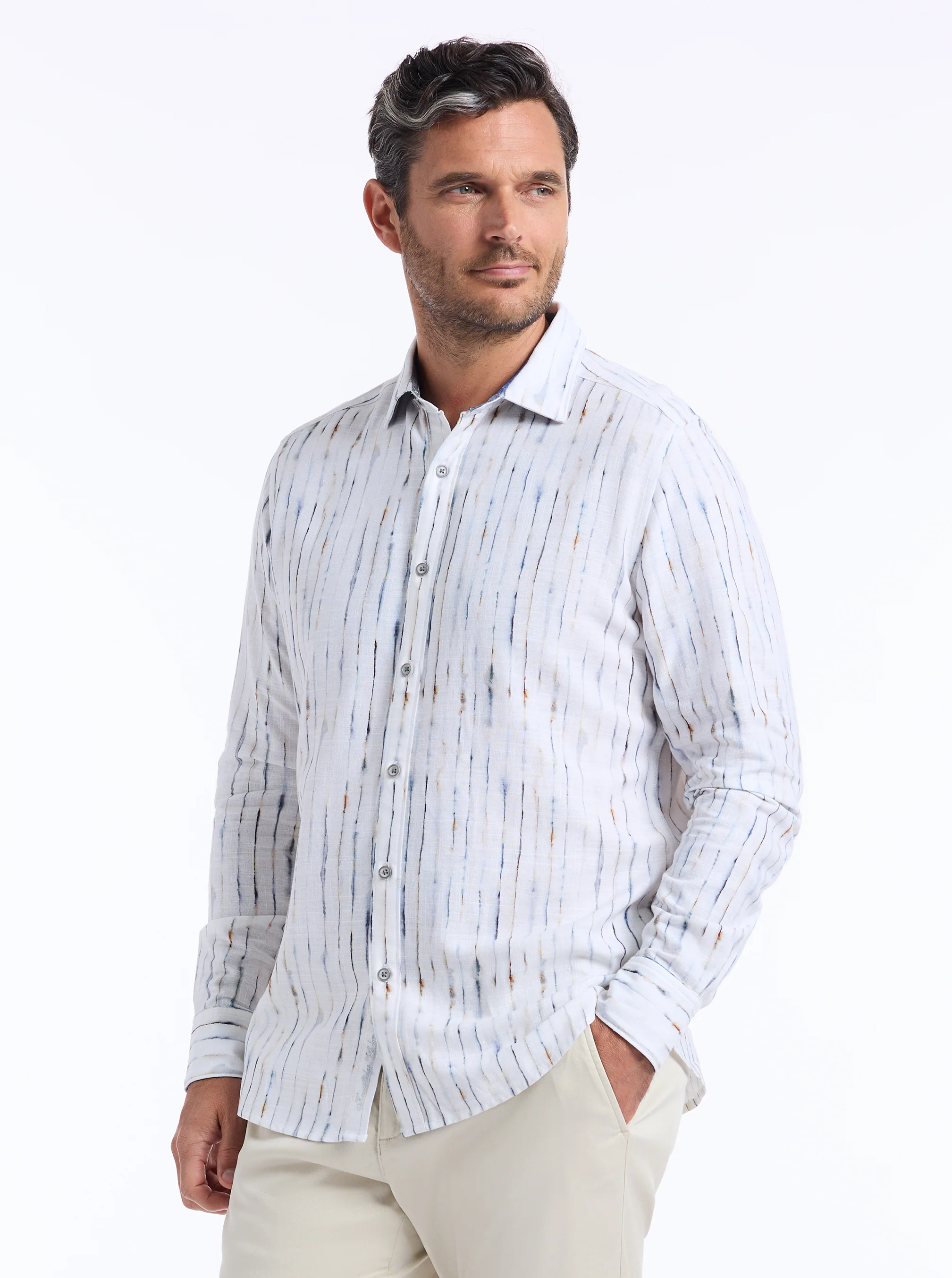 BRADLAUGH LONG SLEEVE BUTTON DOWN SHIRT - Image 7