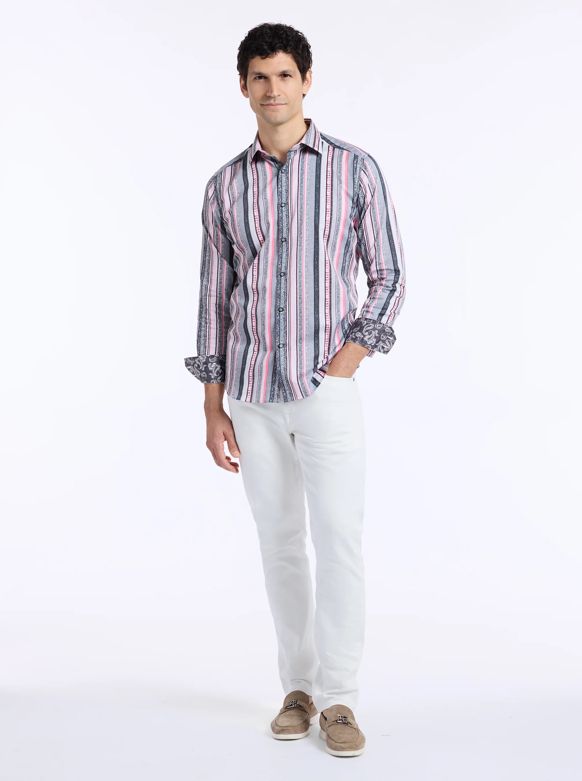 BRAMSHAW LONG SLEEVE BUTTON DOWN SHIRT - Image 7