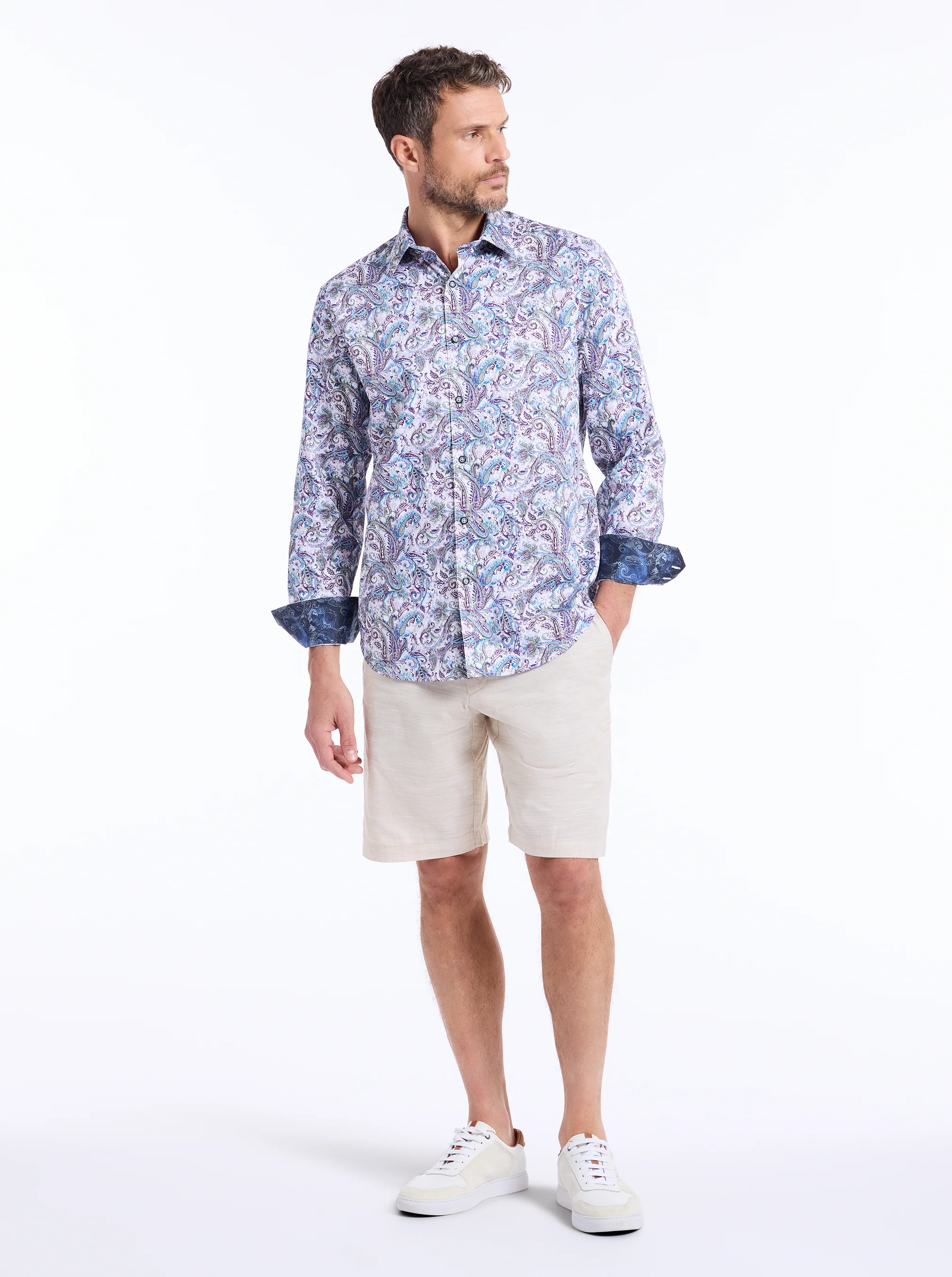 BUCKINGHAM LONG SLEEVE BUTTON DOWN SHIRT BIG - Image 8