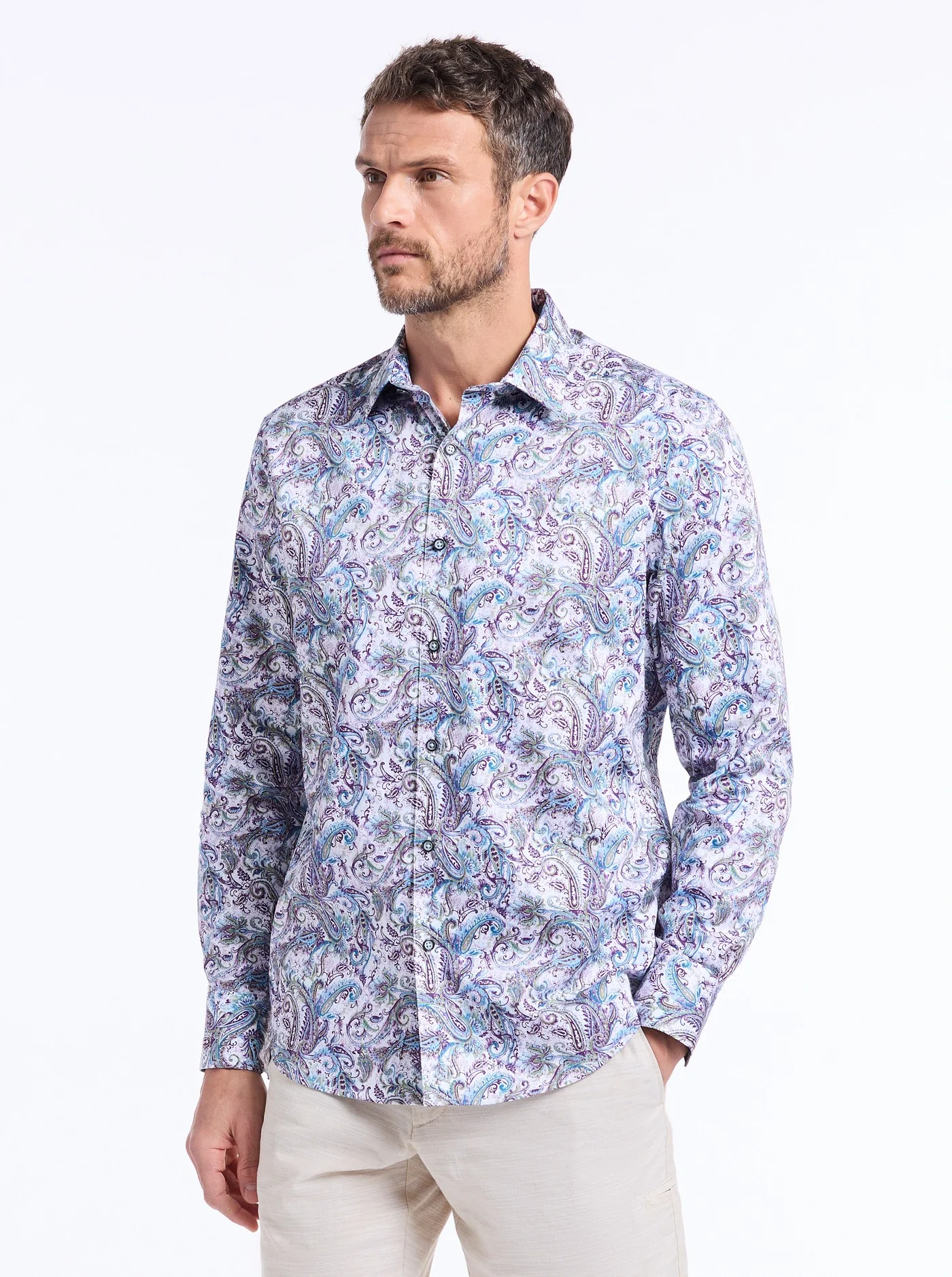 BUCKINGHAM LONG SLEEVE BUTTON DOWN SHIRT TALL - Image 7
