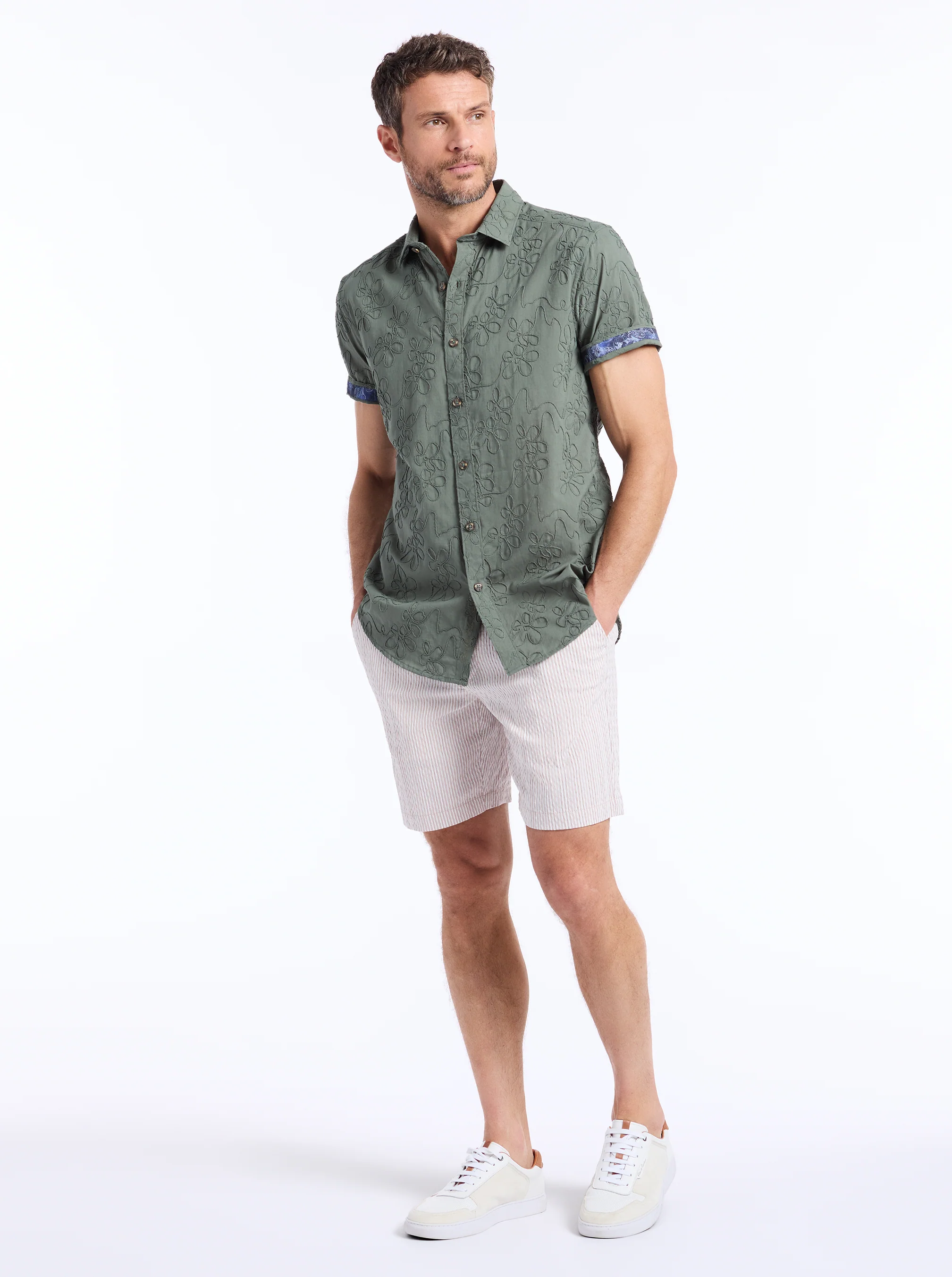 GRAFTON SHORT SLEEVE BUTTON DOWN SHIRT - Image 8