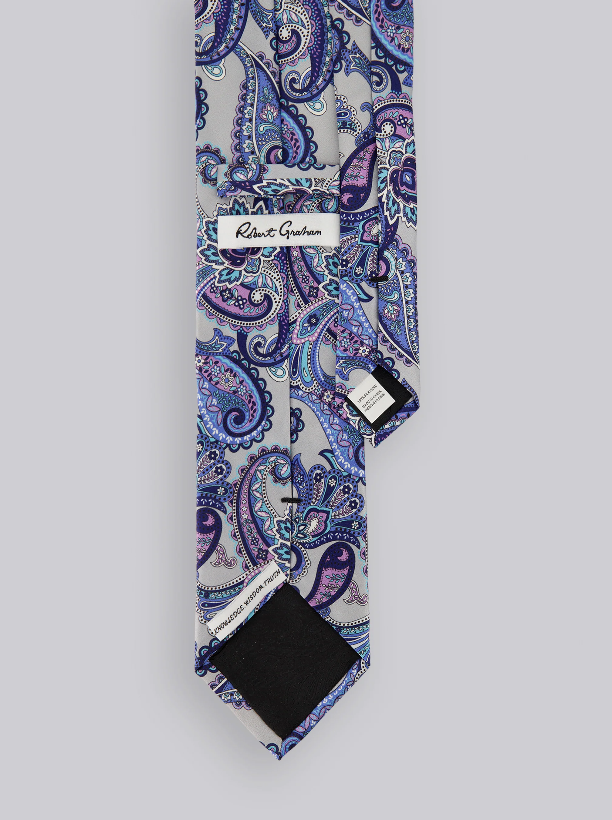 GREY PAISLEY TIE - Image 3