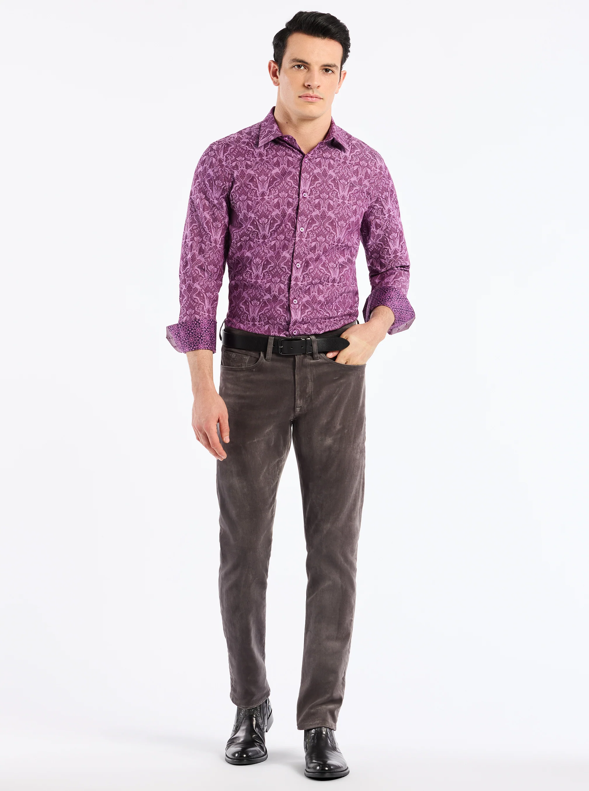 HIGHLAND LONG SLEEVE BUTTON DOWN SHIRT - Image 7