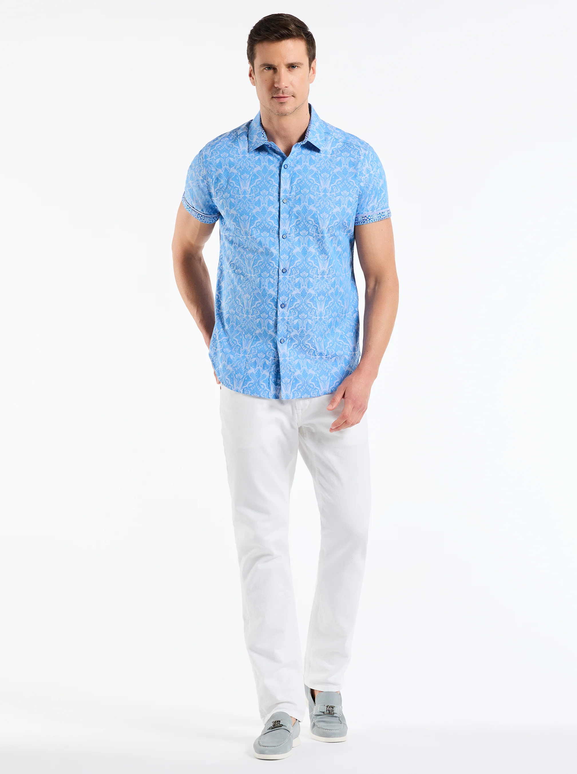 HIGHLAND SHORT SLEEVE BUTTON DOWN SHIRT BIG - Image 7