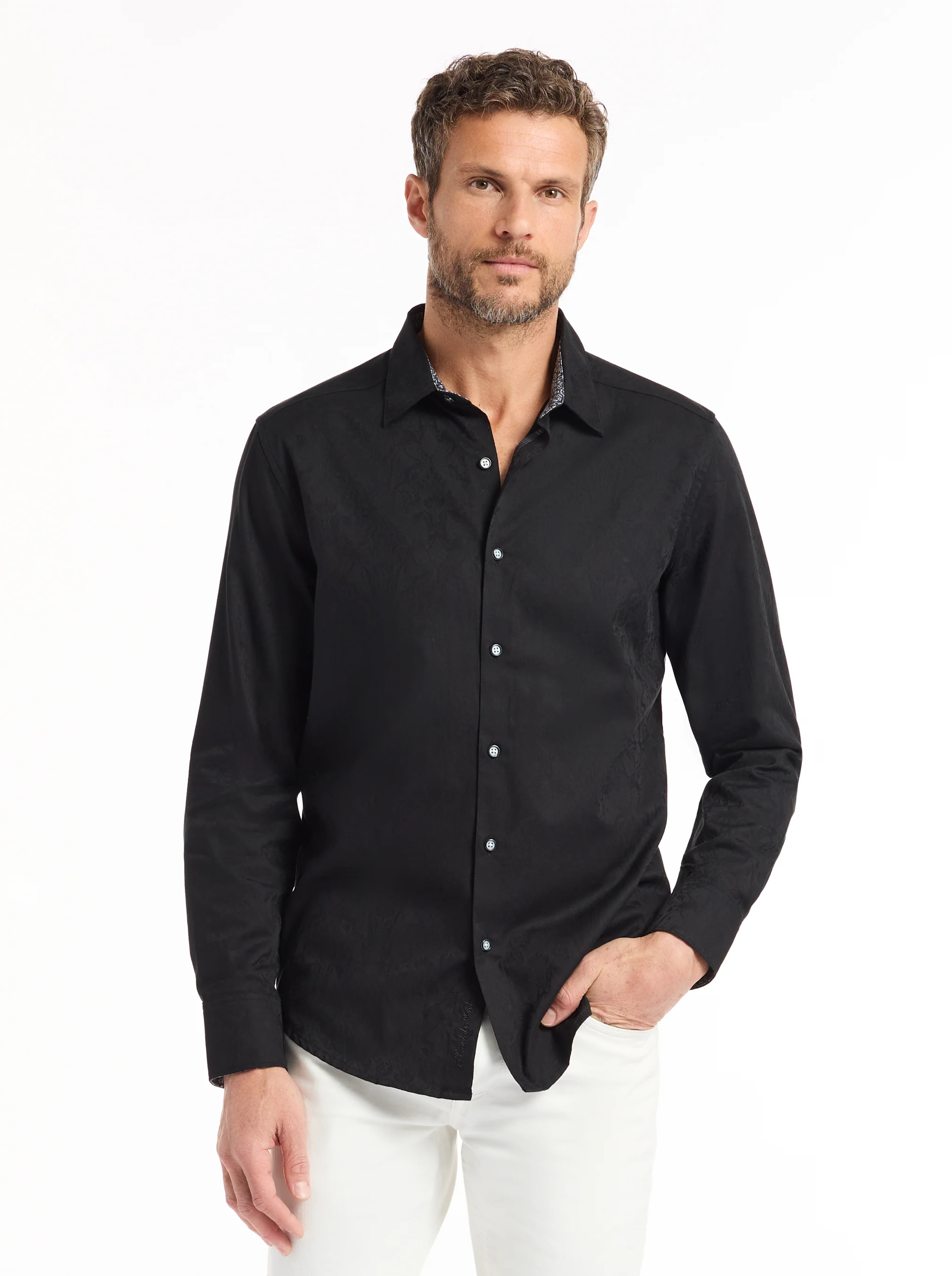 HIGHLAND LONG SLEEVE BUTTON DOWN SHIRT BIG - Image 24