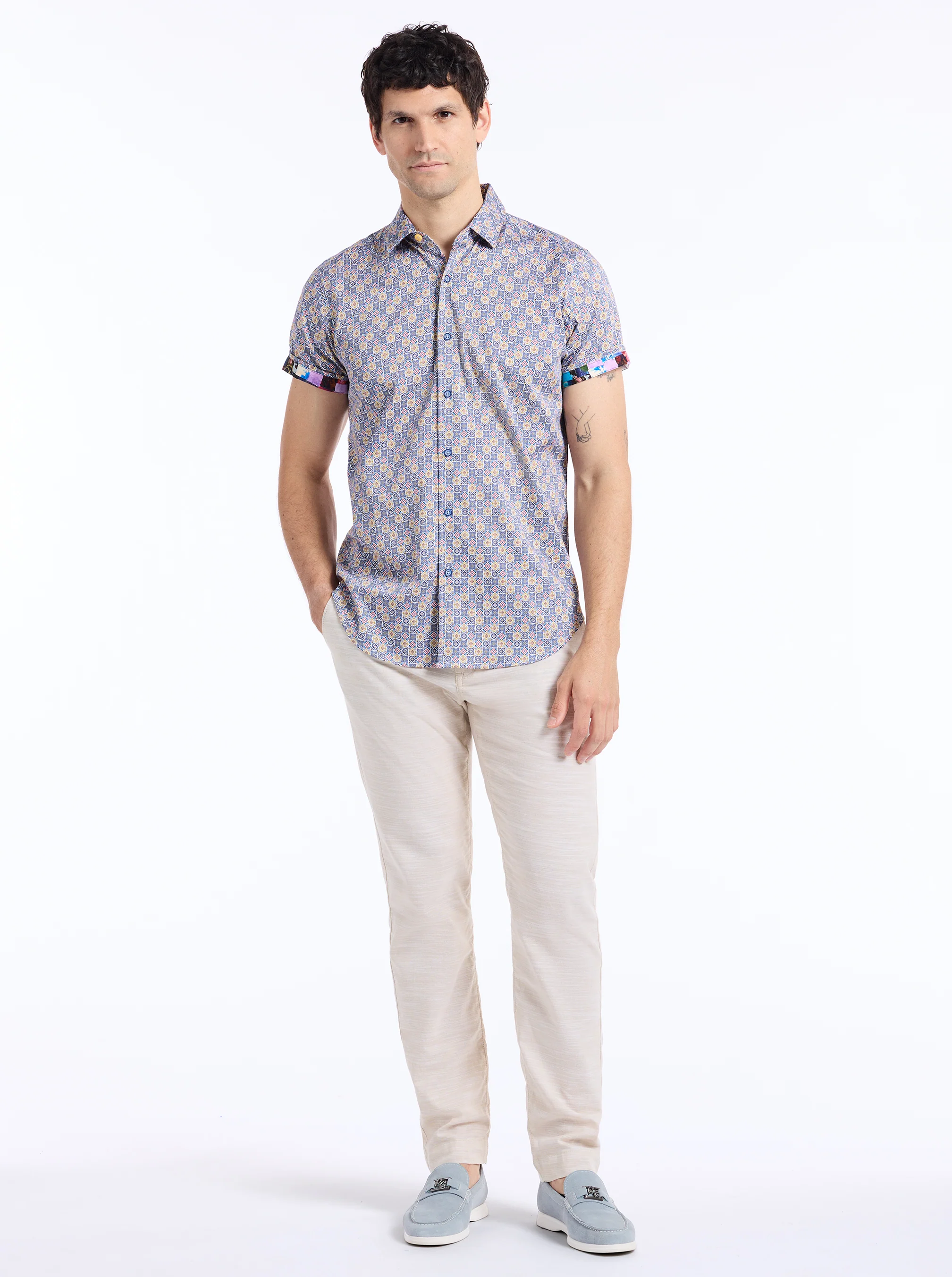 KINLOCH SHORT SLEEVE BUTTON DOWN SHIRT - Image 7