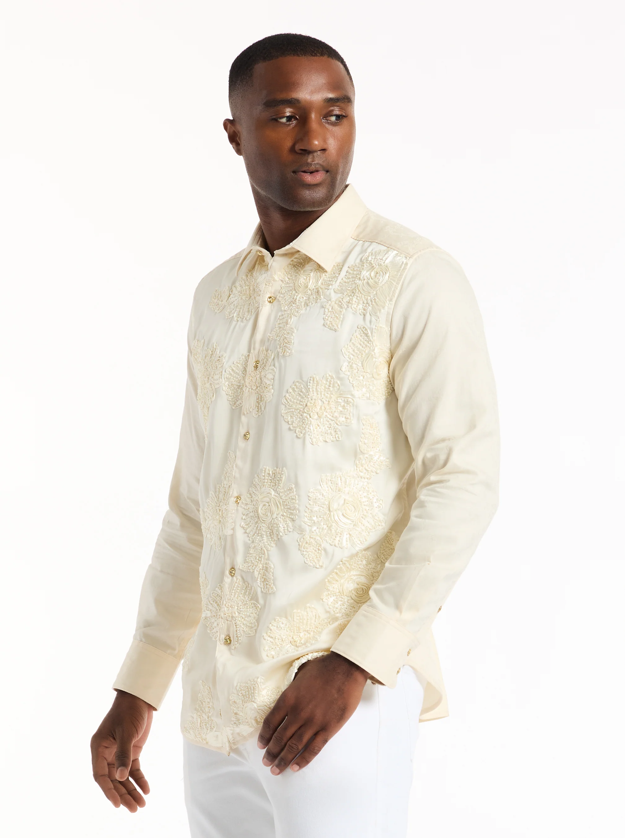 LIMITED EDITION CHAMPAGNE DREAM LONG SLEEVE BUTTON DOWN SHIRT - Image 4