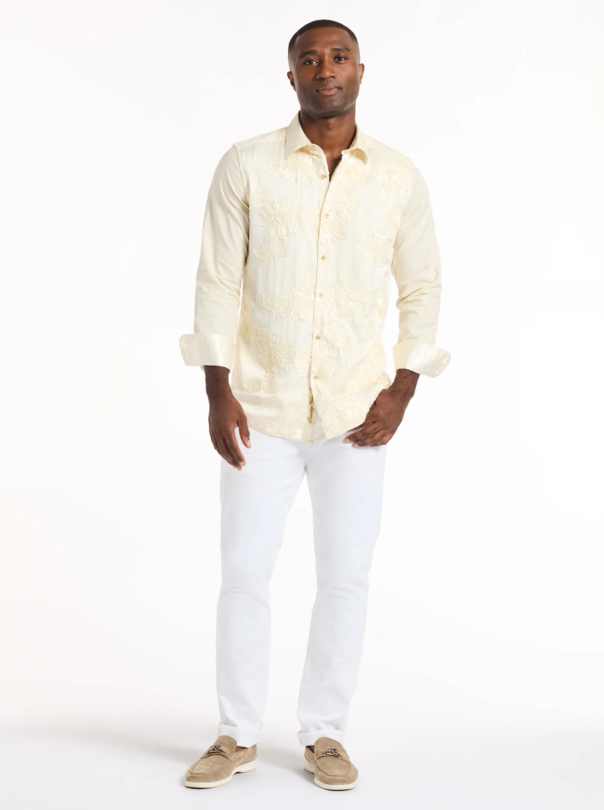 LIMITED EDITION CHAMPAGNE DREAM LONG SLEEVE BUTTON DOWN SHIRT - Image 8