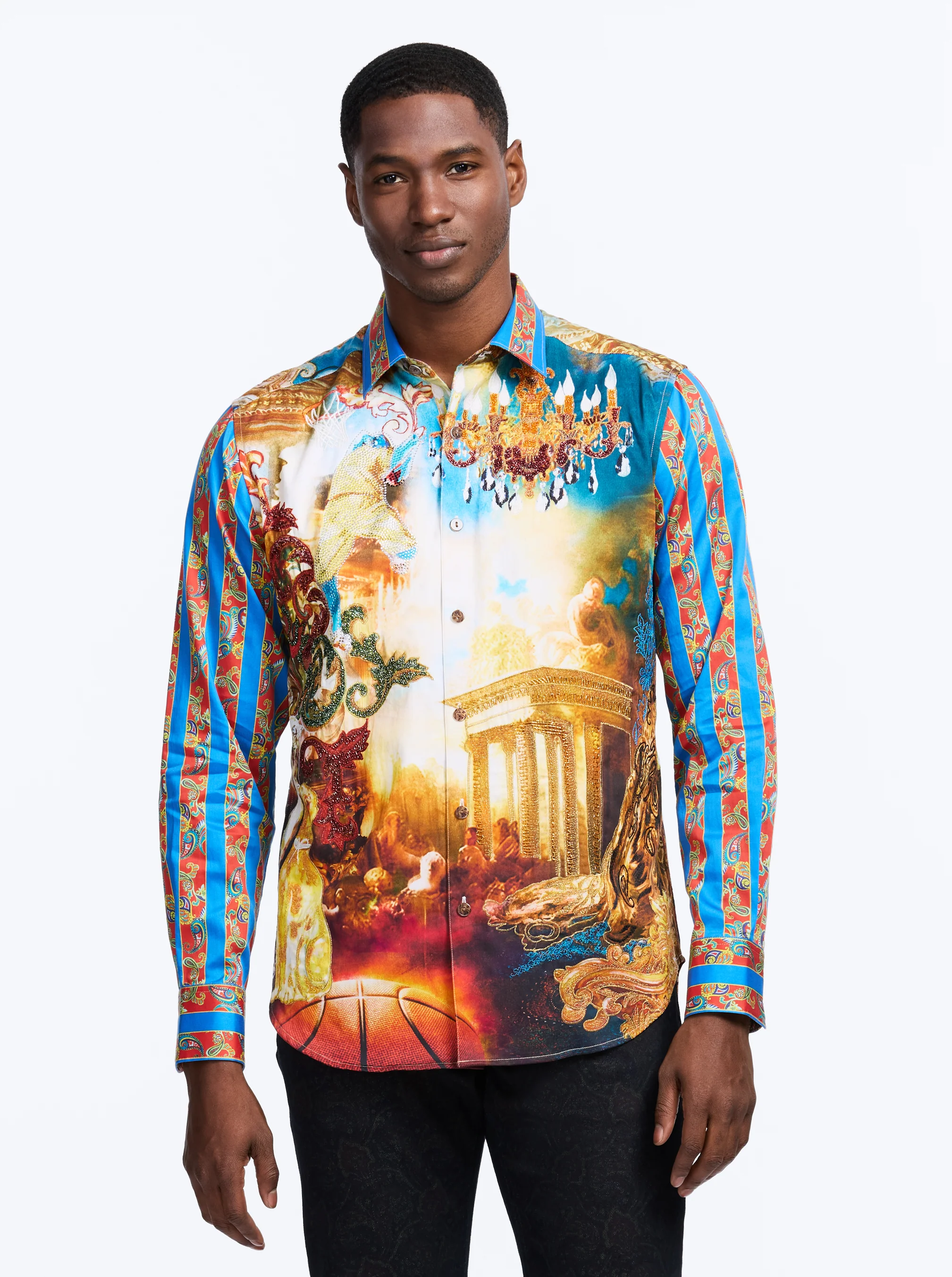LIMITED EDITION COURTS OF KINGS LONG SLEEVE BUTTON DOWN SHIRT - Image 3