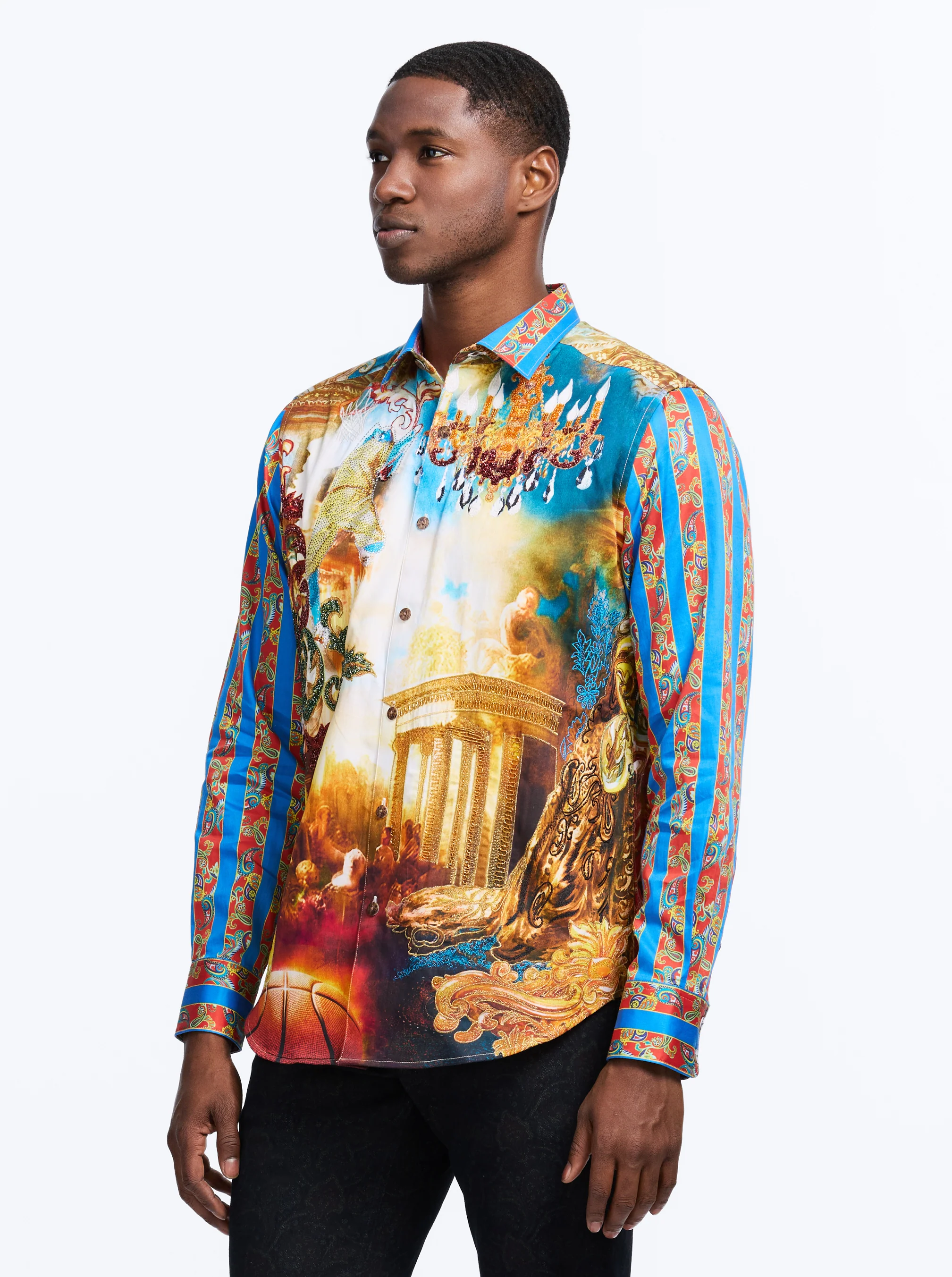 LIMITED EDITION COURTS OF KINGS LONG SLEEVE BUTTON DOWN SHIRT - Image 7