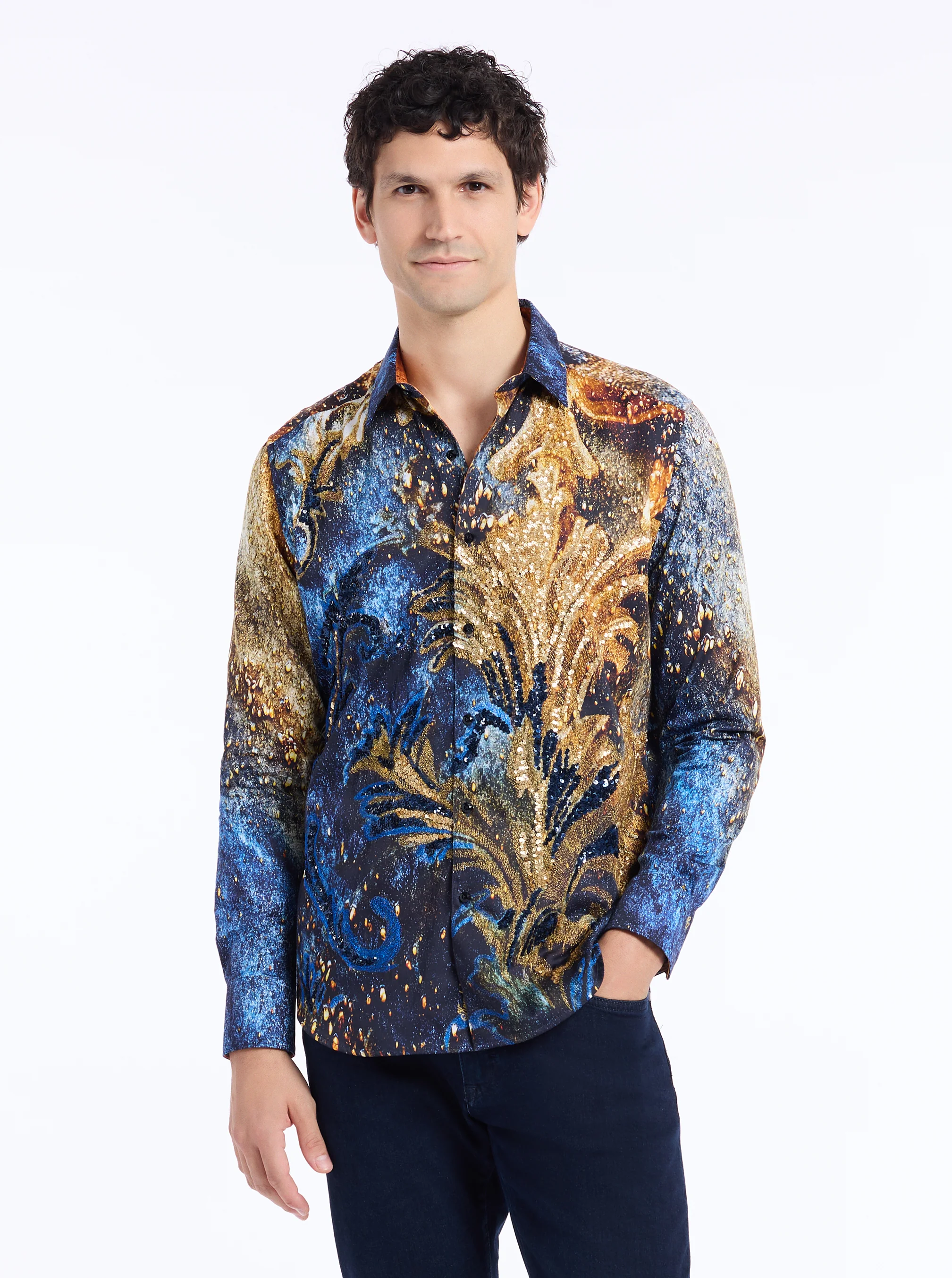 LIMITED EDITION FLEUR DE MARE LONG SLEEVE BUTTON DOWN SHIRT - Image 5