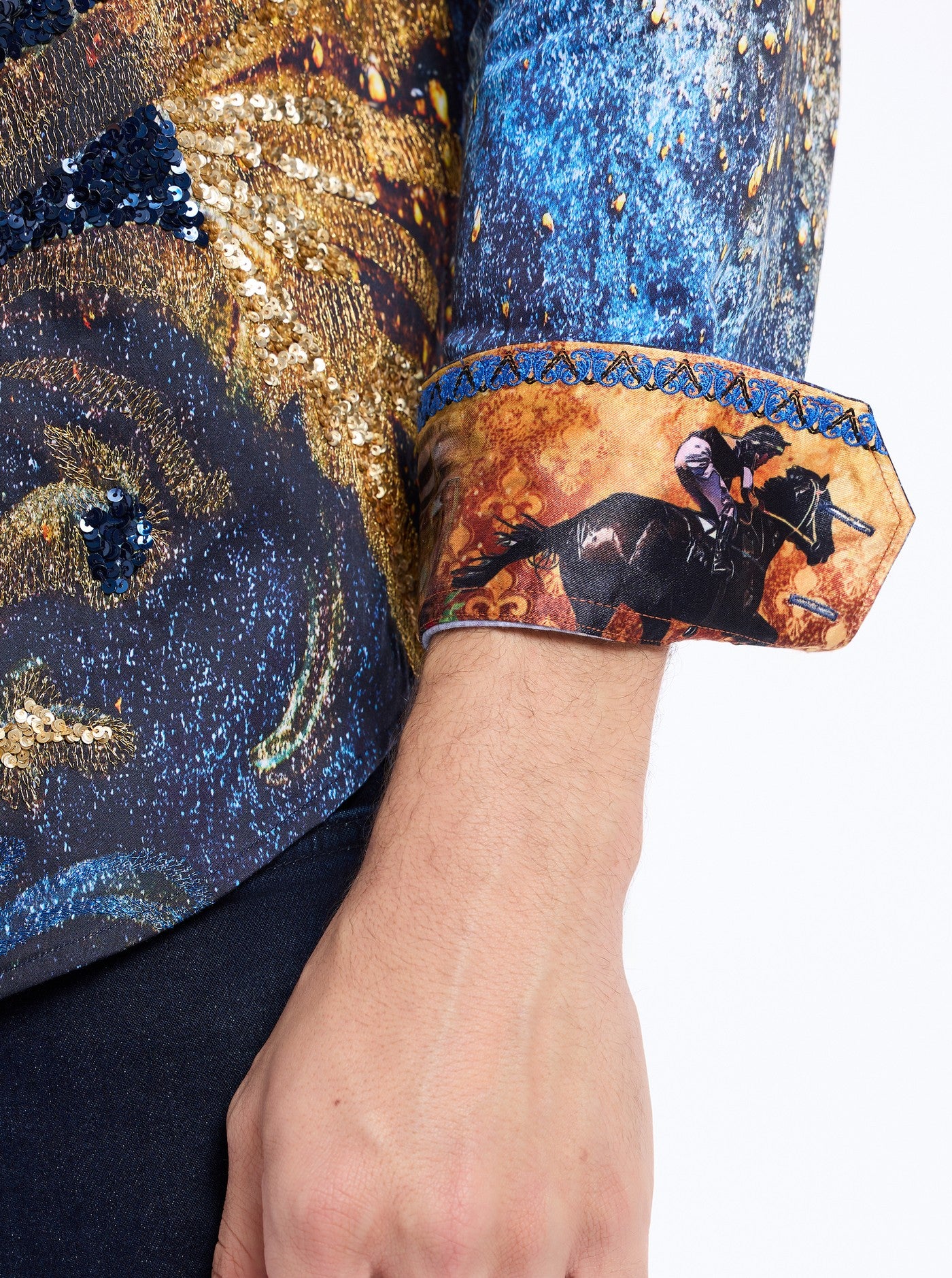 LIMITED EDITION FLEUR DE MARE LONG SLEEVE BUTTON DOWN SHIRT - Image 9