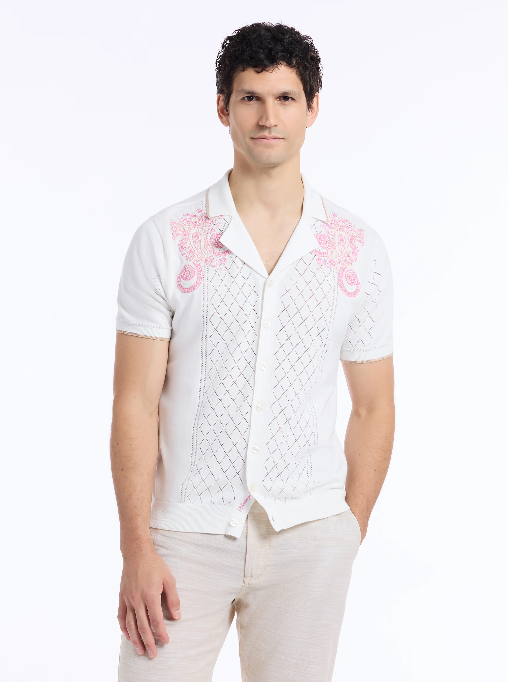 LIMITED EDITION OPULENT PAISLEY SHORT SLEEVE SWEATER - Image 3