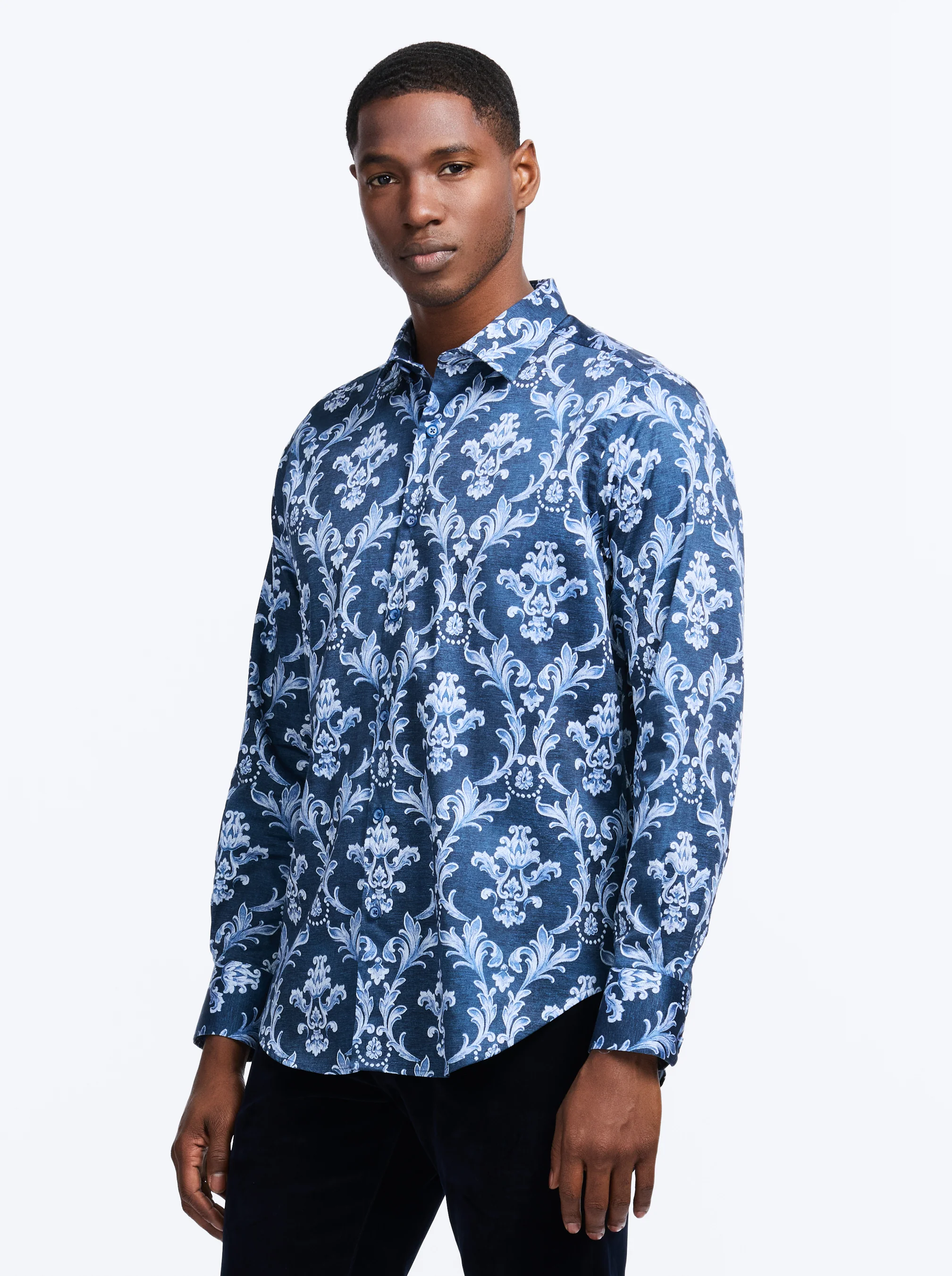 NEVILLE LONG SLEEVE BUTTON DOWN SHIRT BIG - Image 5