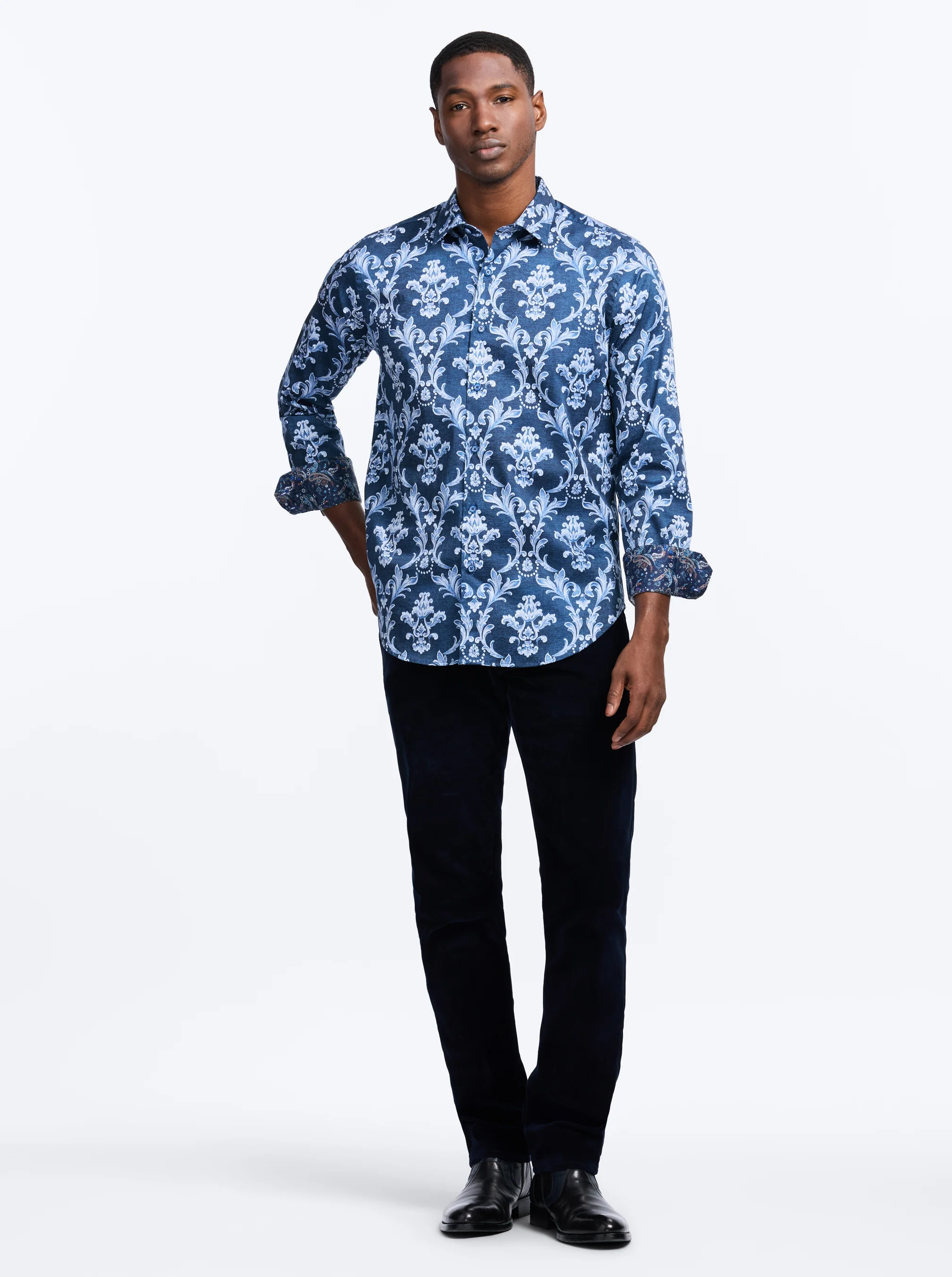 NEVILLE LONG SLEEVE BUTTON DOWN SHIRT BIG - Image 6
