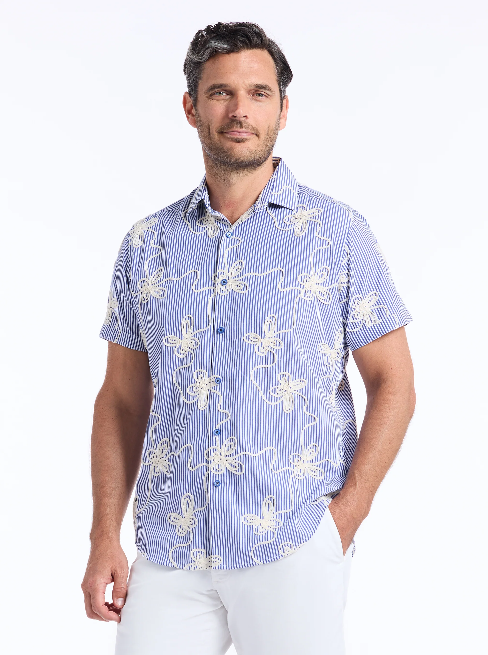 PRIMROSE SHORT SLEEVE BUTTON DOWN SHIRT - Image 7