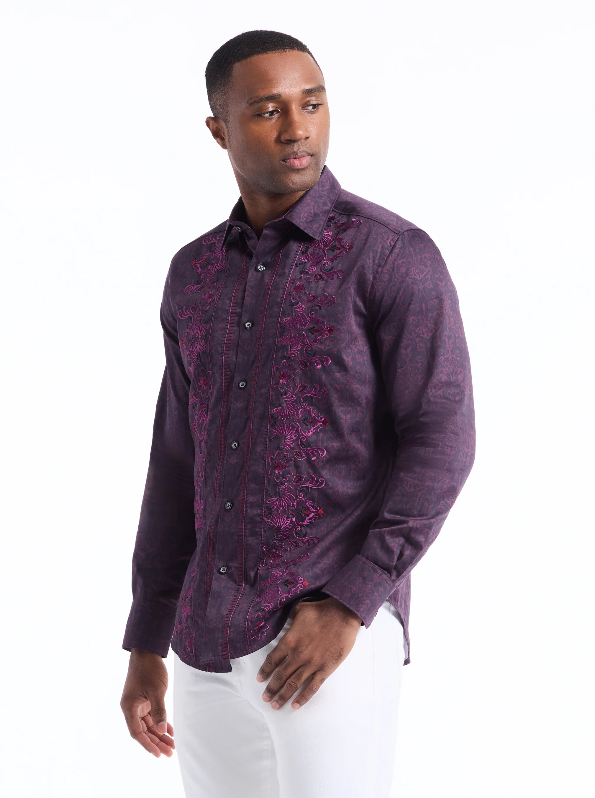 ROYAL MIDNIGHT LONG SLEEVE BUTTON DOWN SHIRT - Image 5