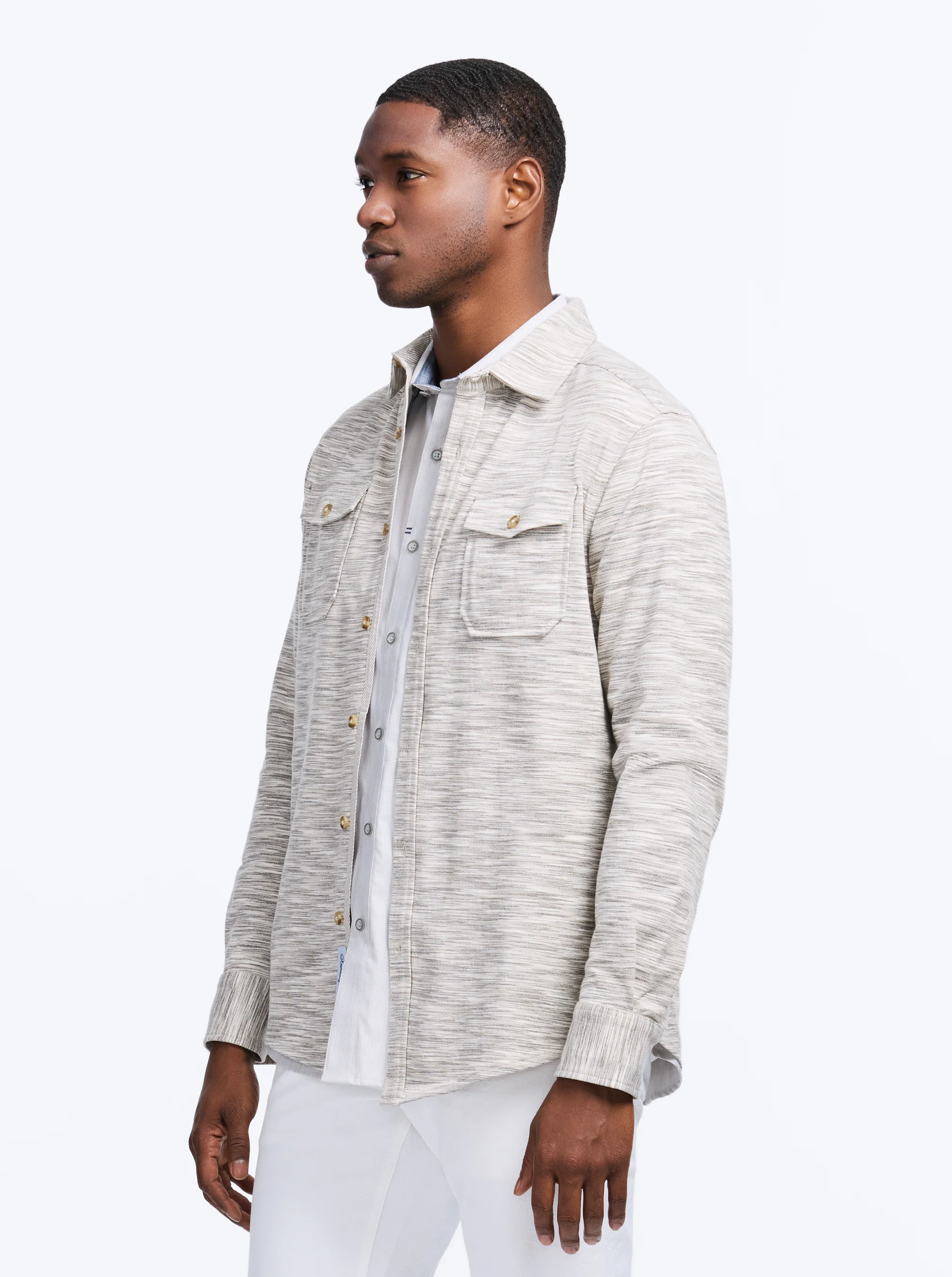 STORRS LONG SLEEVE BUTTON DOWN SHIRT JACKET - Image 5