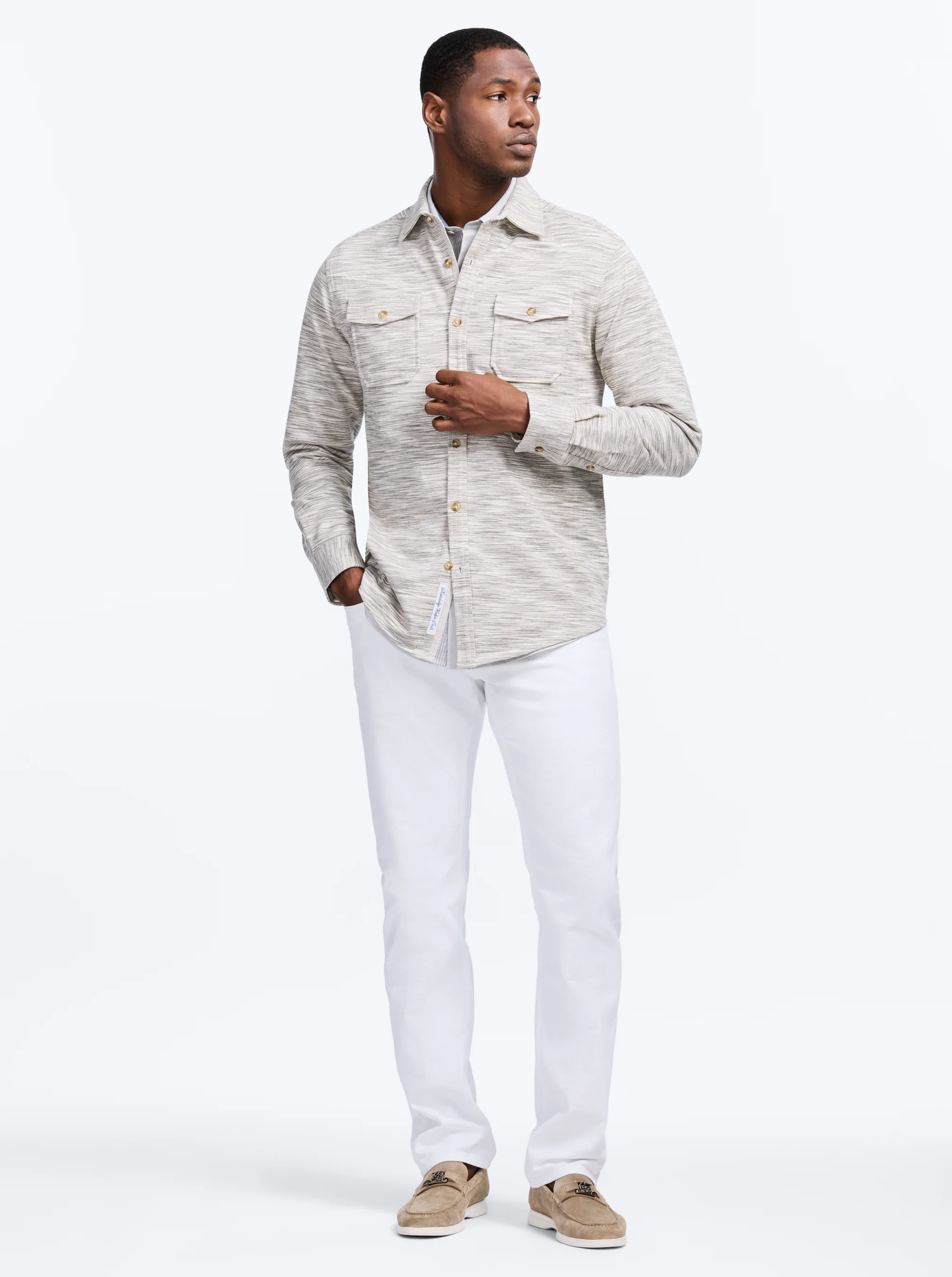 STORRS LONG SLEEVE BUTTON DOWN SHIRT JACKET - Image 6