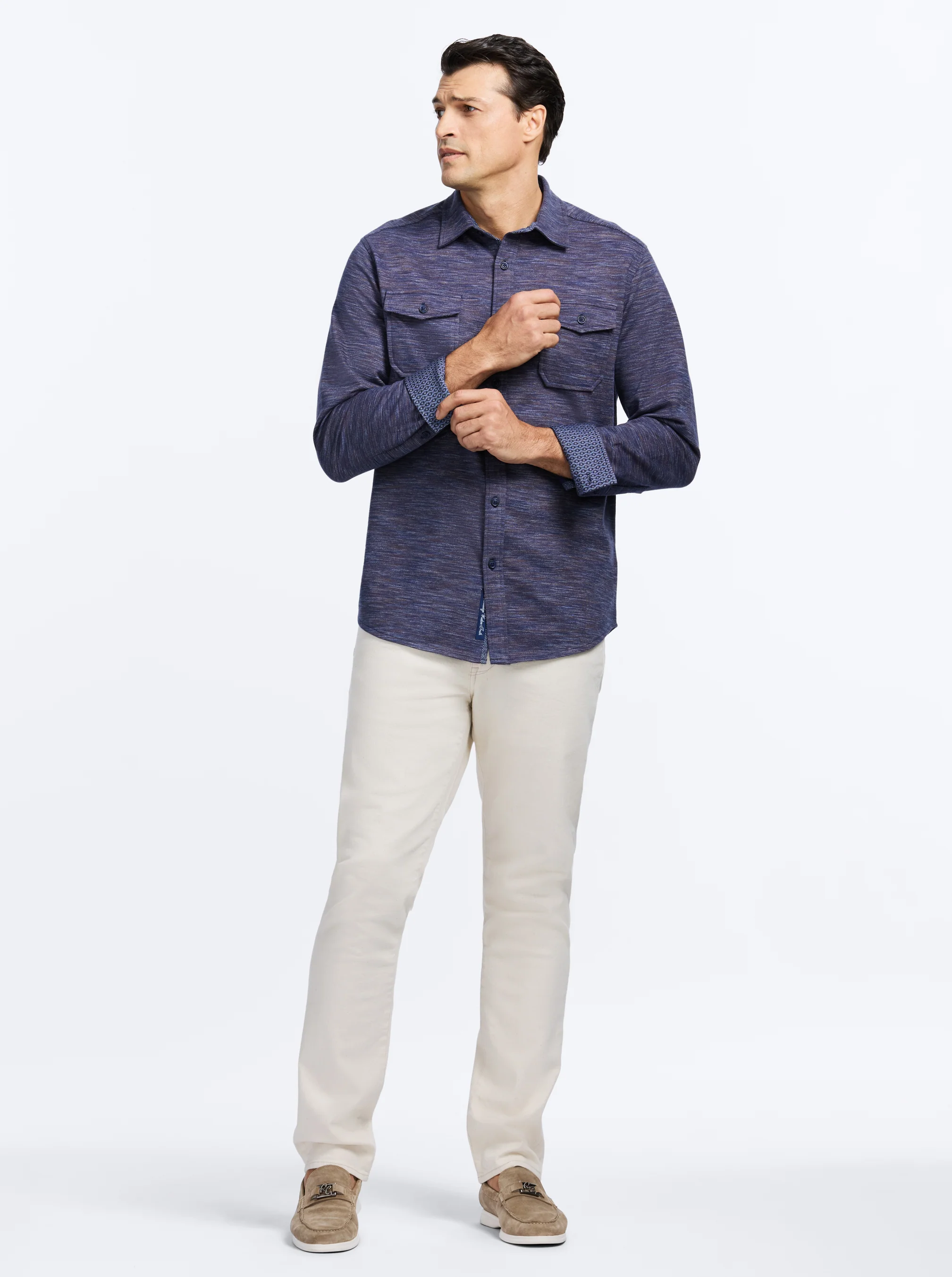 STORRS LONG SLEEVE BUTTON DOWN SHIRT JACKET - Image 6
