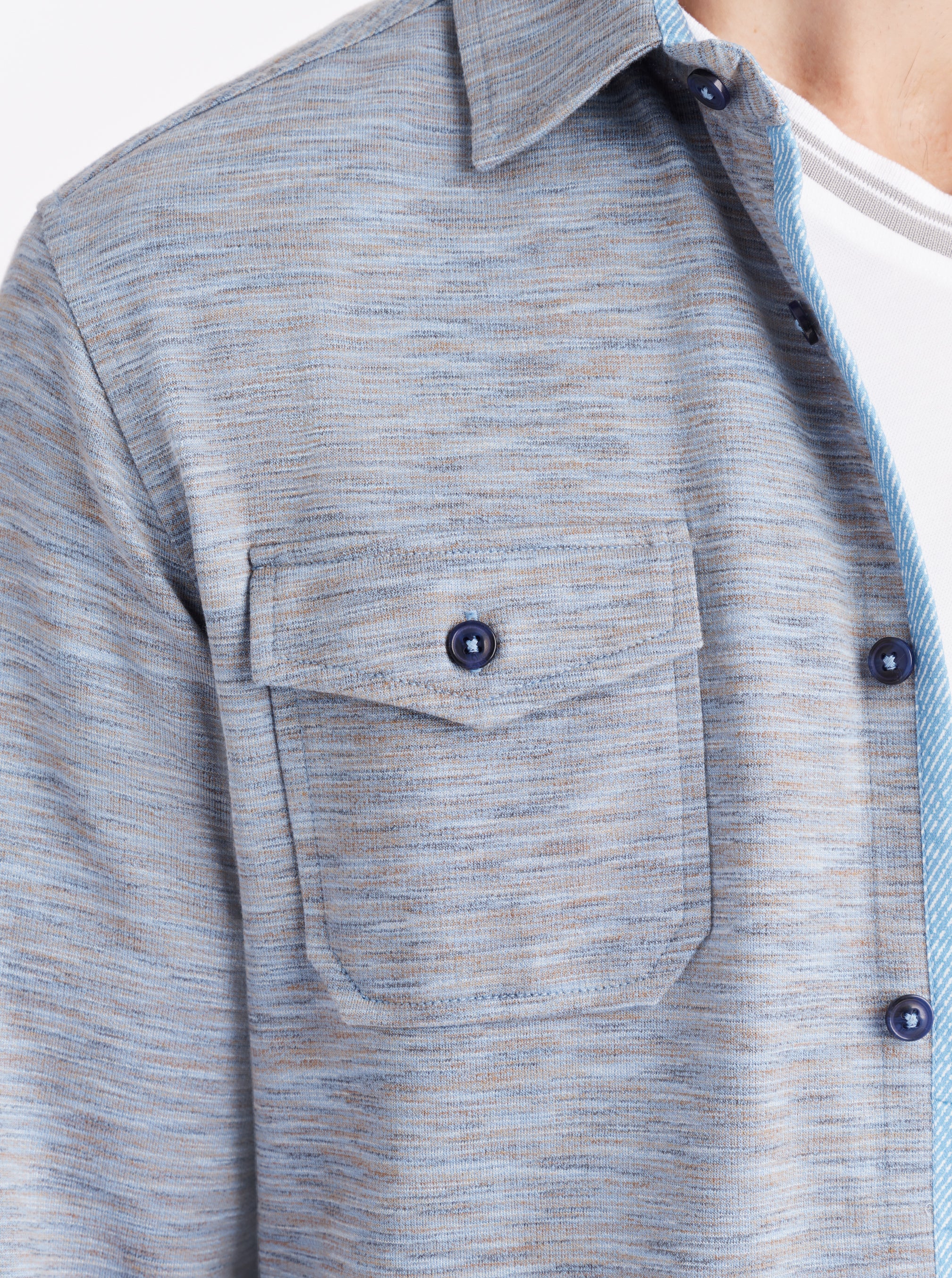 STORRS LONG SLEEVE BUTTON DOWN SHIRT JACKET - Image 4