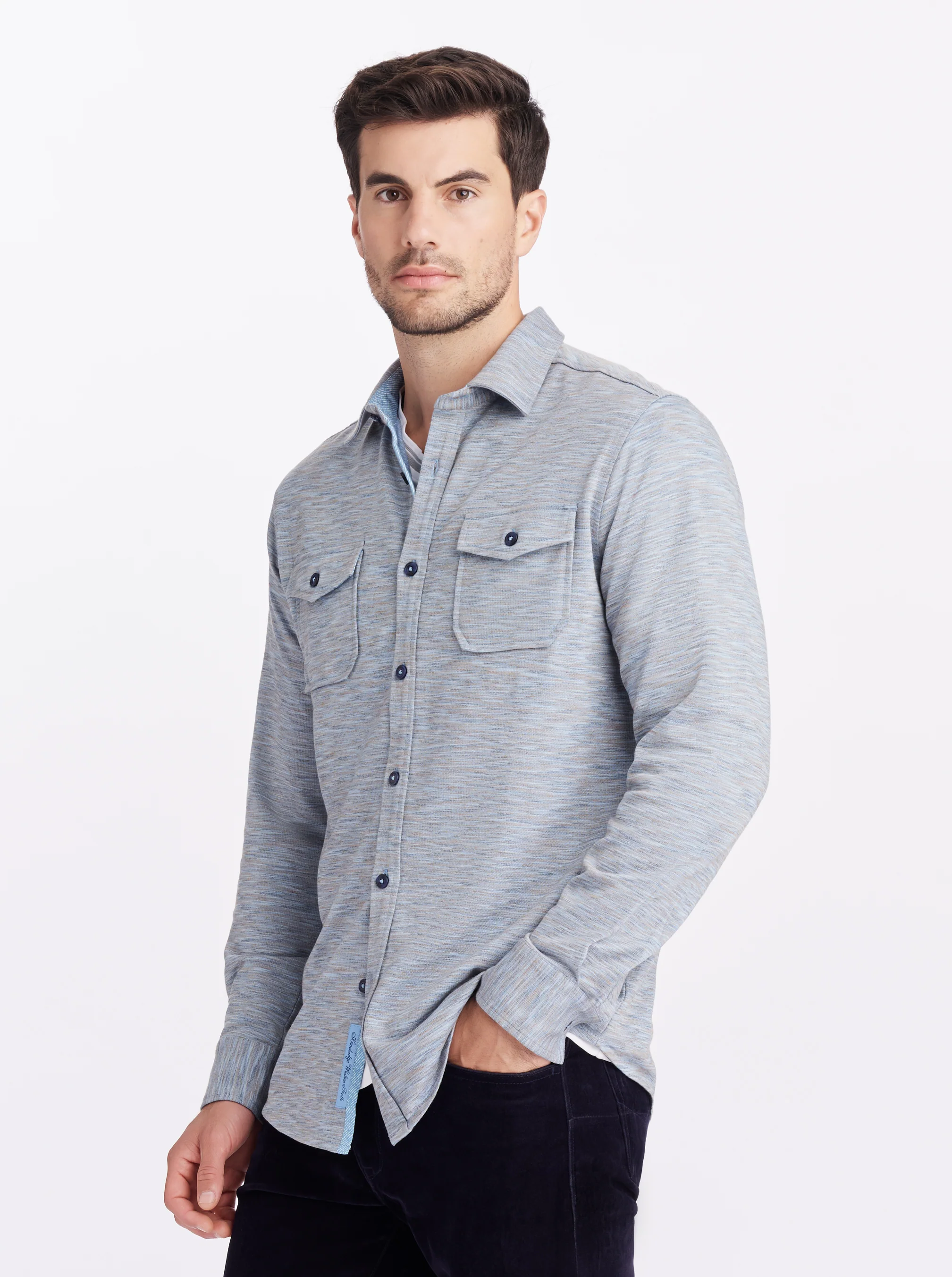 STORRS LONG SLEEVE BUTTON DOWN SHIRT JACKET - Image 6