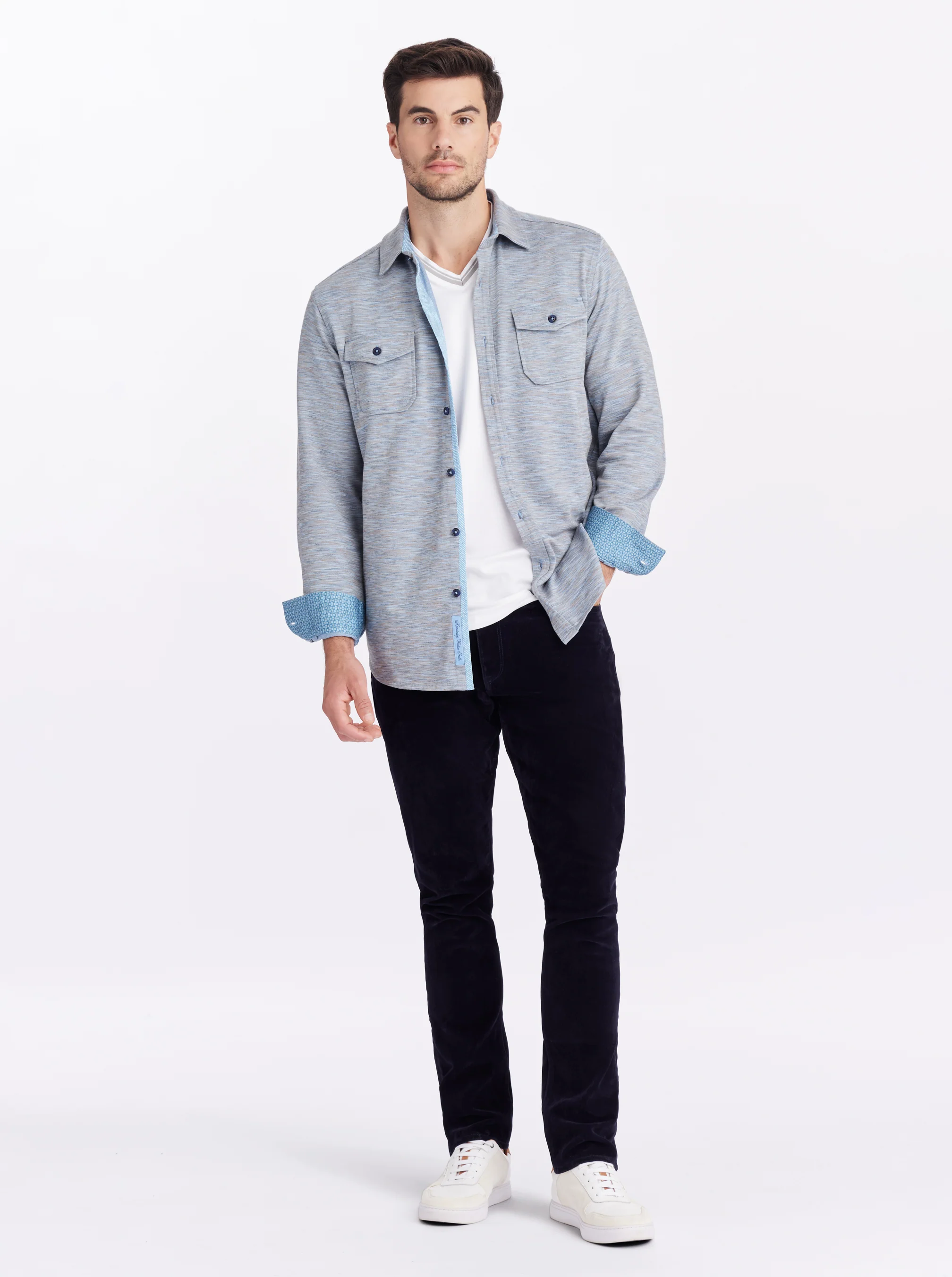 STORRS LONG SLEEVE BUTTON DOWN SHIRT JACKET - Image 7