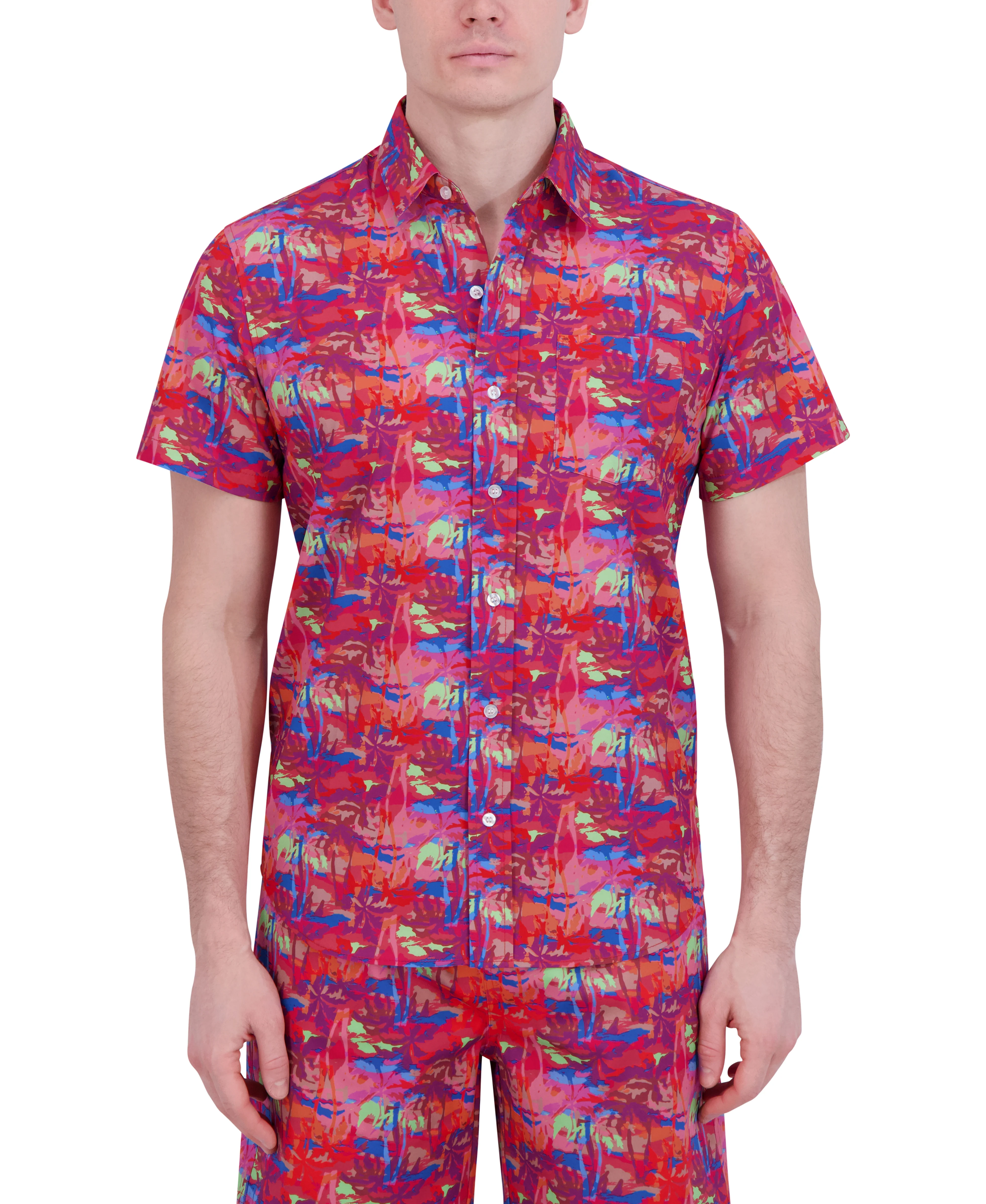 SHORT SLEEVE BUTTON DOWN SHIRT - Image 14