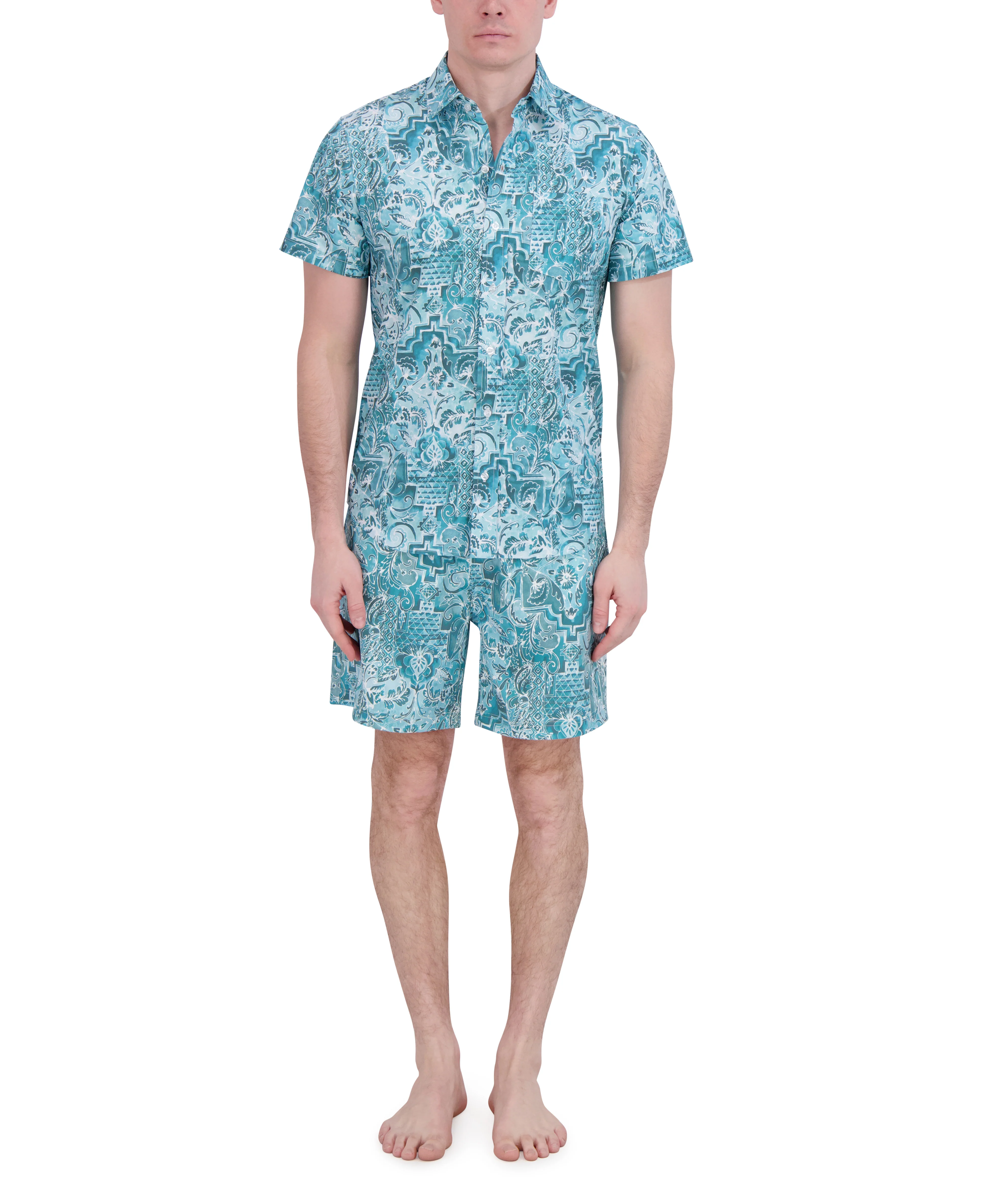 SHORT SLEEVE BUTTON DOWN SHIRT - Image 3