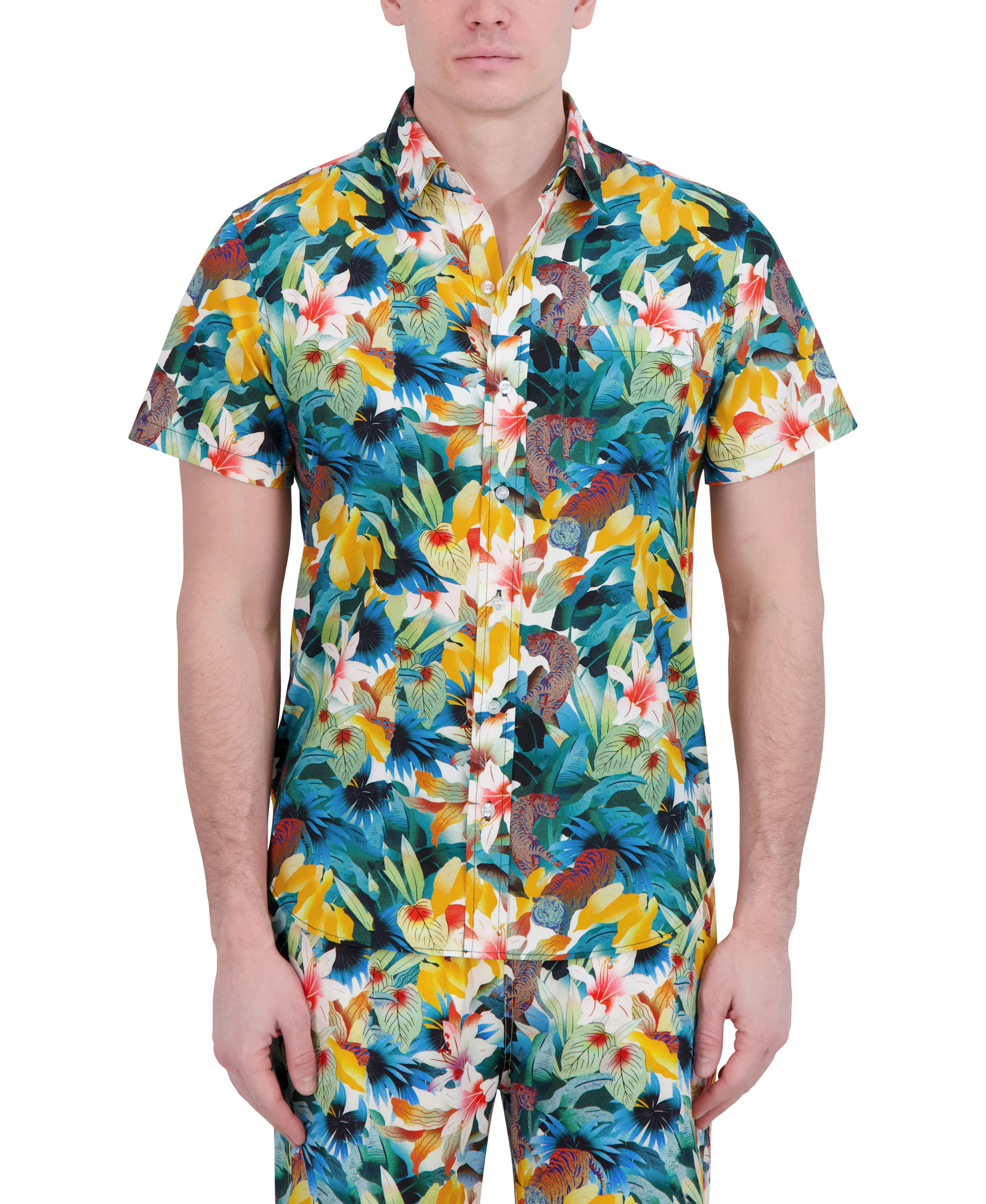 SHORT SLEEVE BUTTON DOWN SHIRT - Image 33