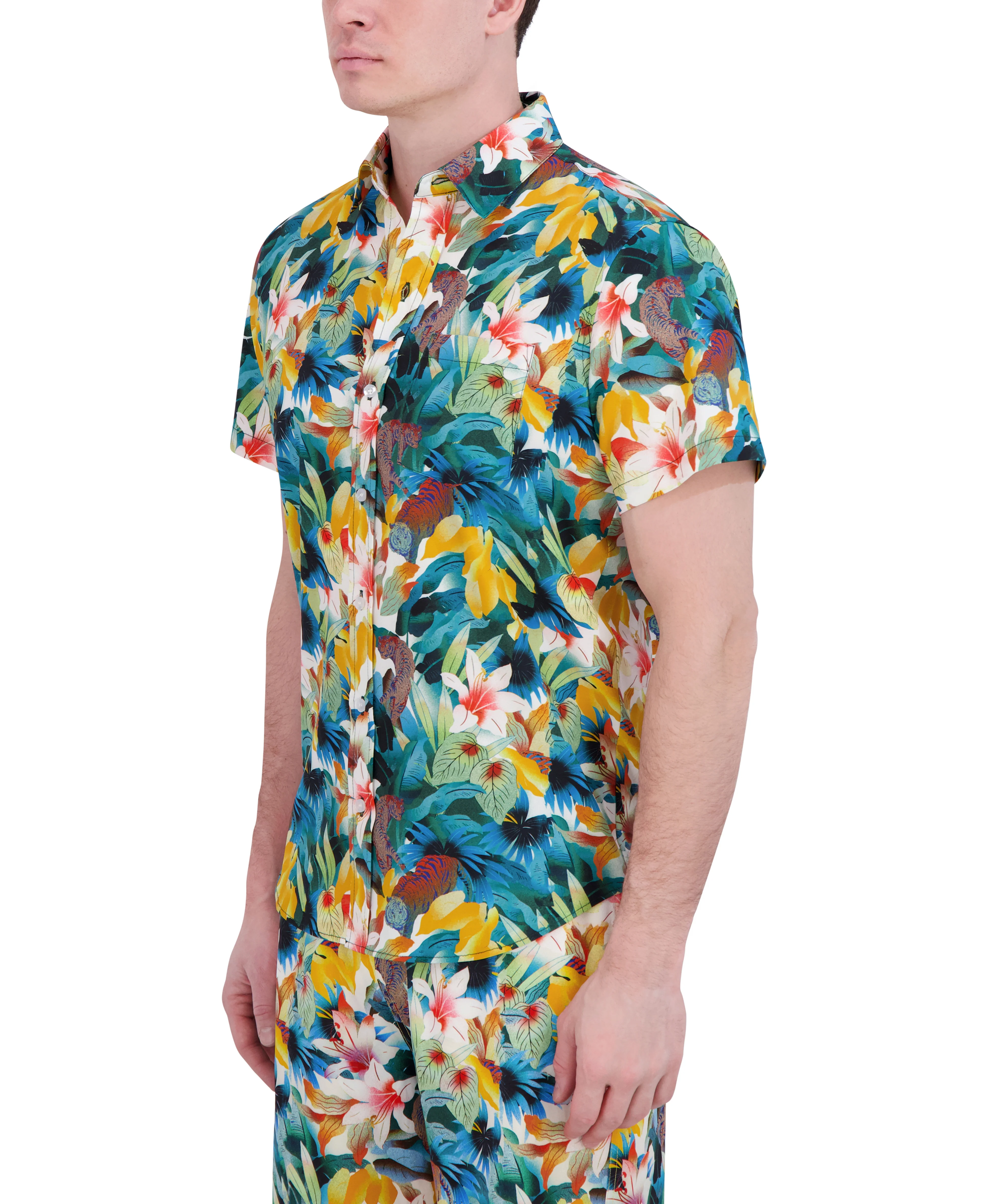 SHORT SLEEVE BUTTON DOWN SHIRT - Image 36