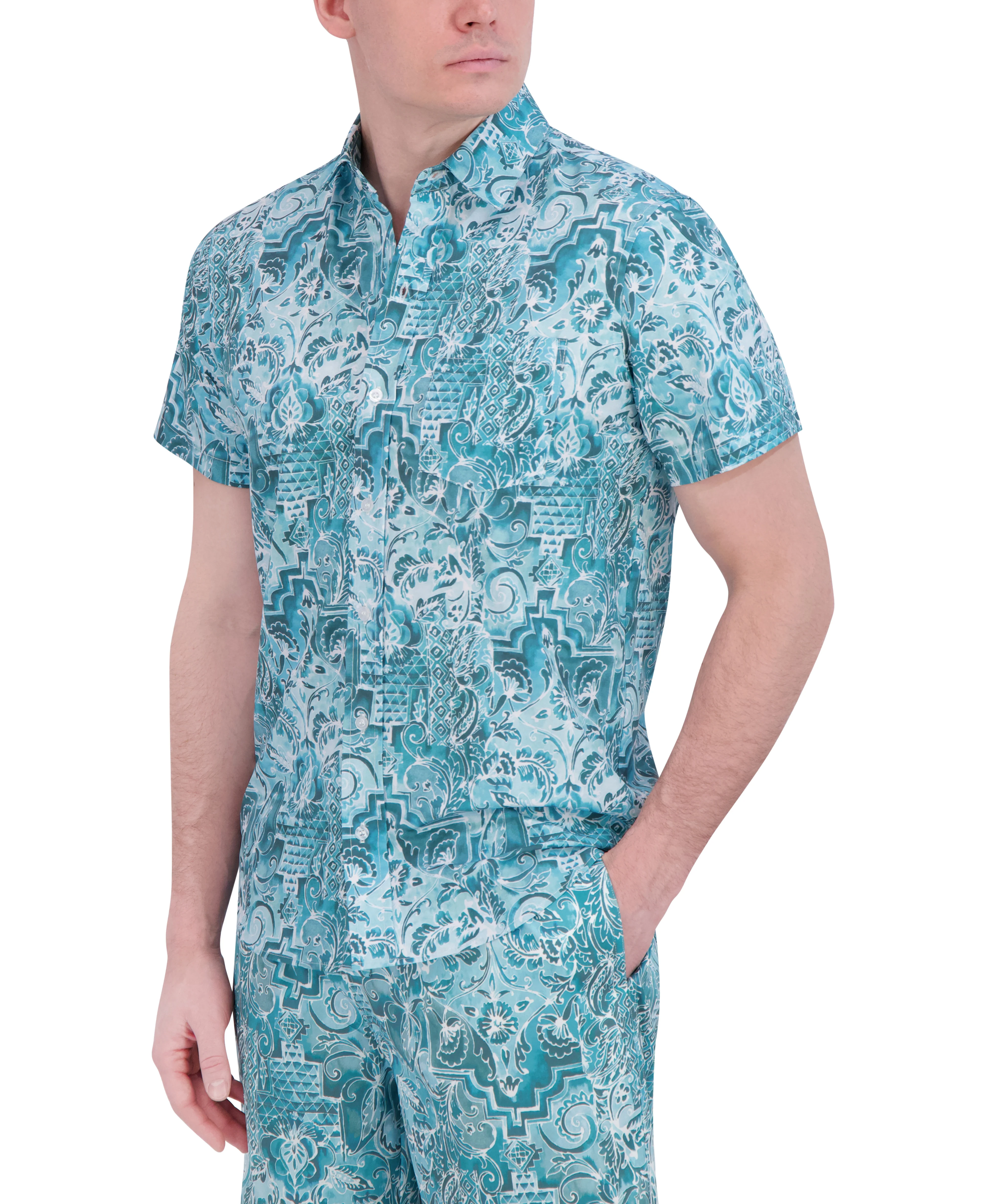 SHORT SLEEVE BUTTON DOWN SHIRT - Image 5