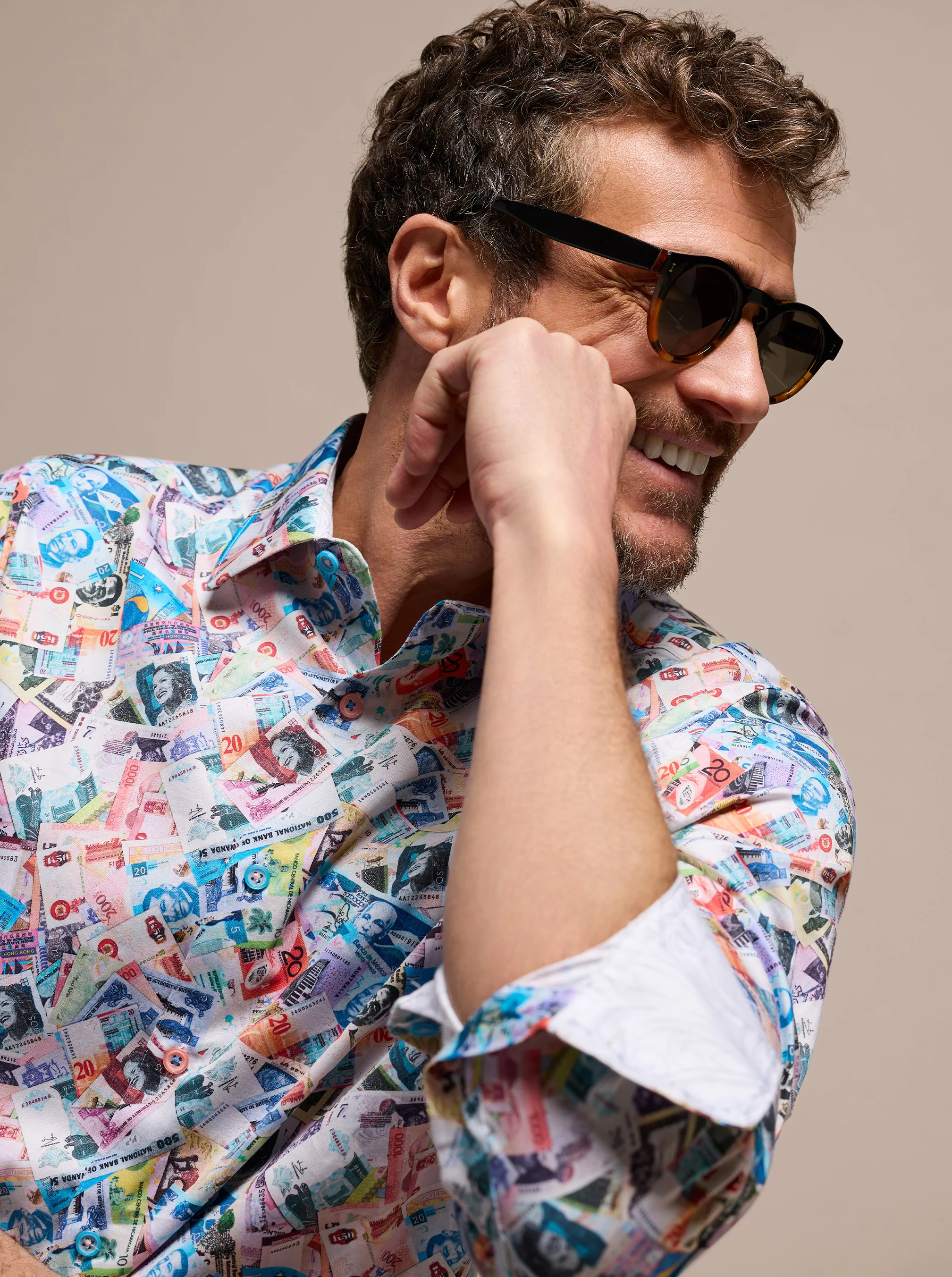 VACATION FUND LONG SLEEVE BUTTON DOWN SHIRT - Image 3