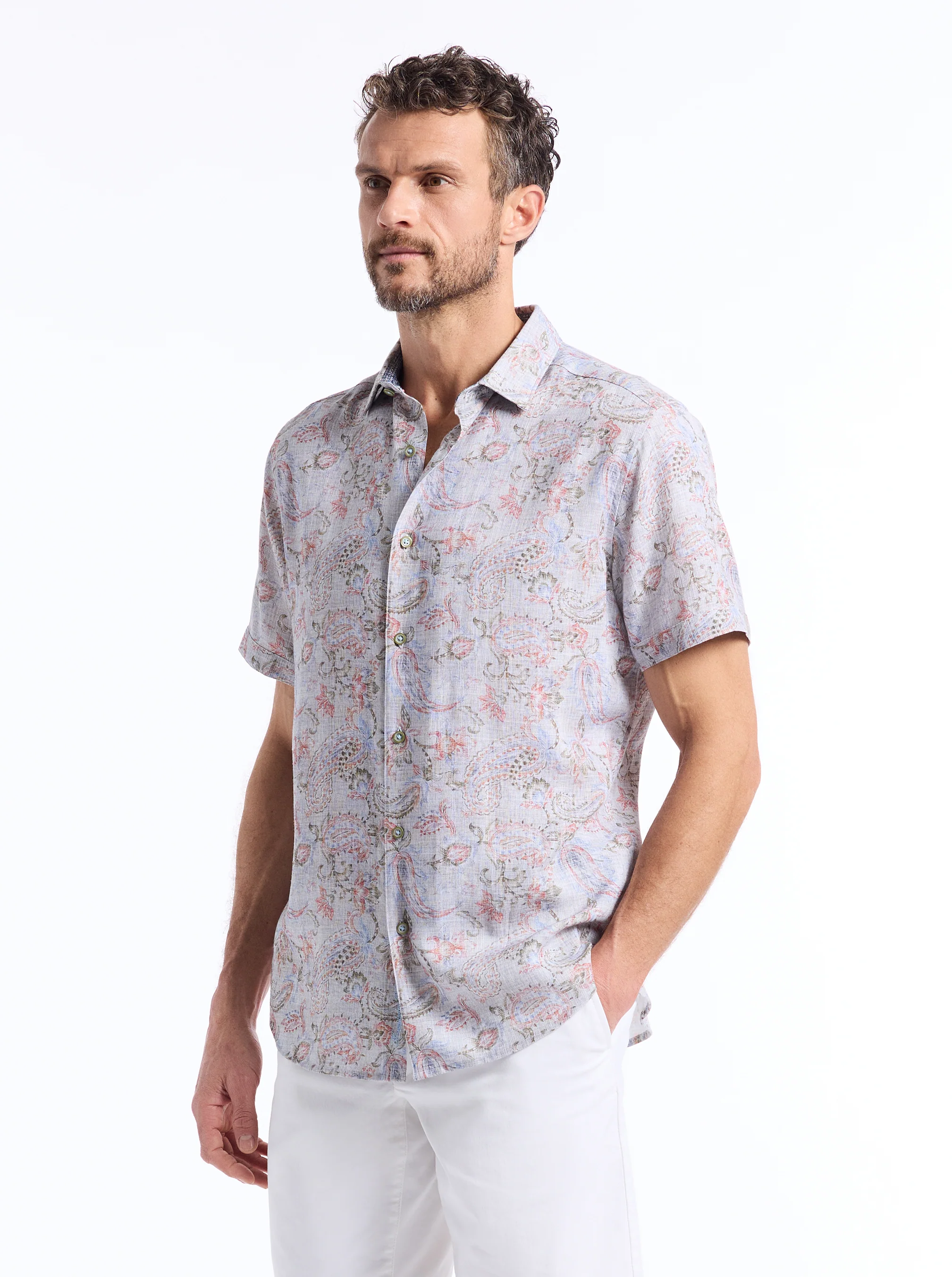 WINDSONG SHORT SLEEVE BUTTON DOWN SHIRT - Image 7