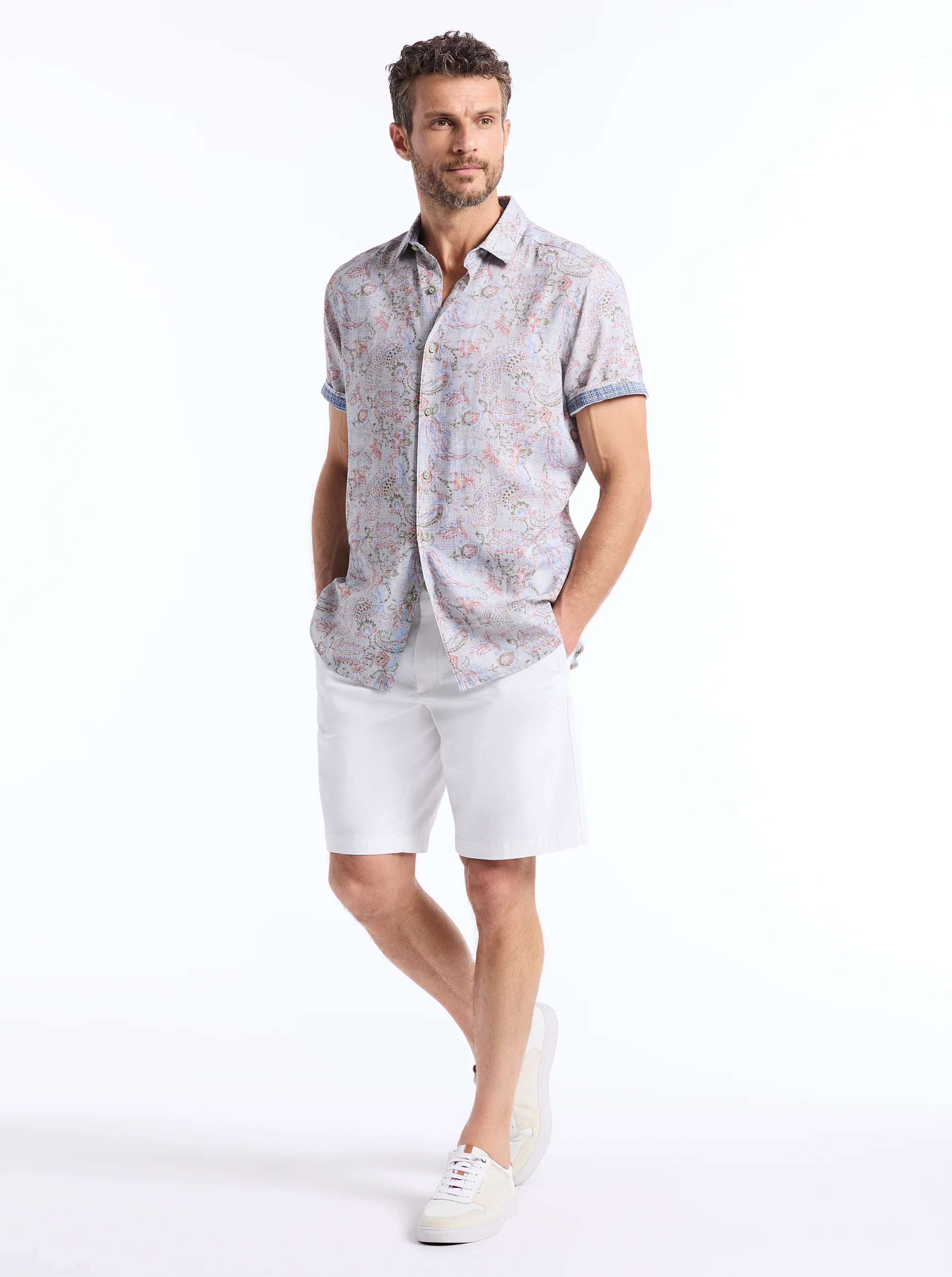 WINDSONG SHORT SLEEVE BUTTON DOWN SHIRT - Image 8
